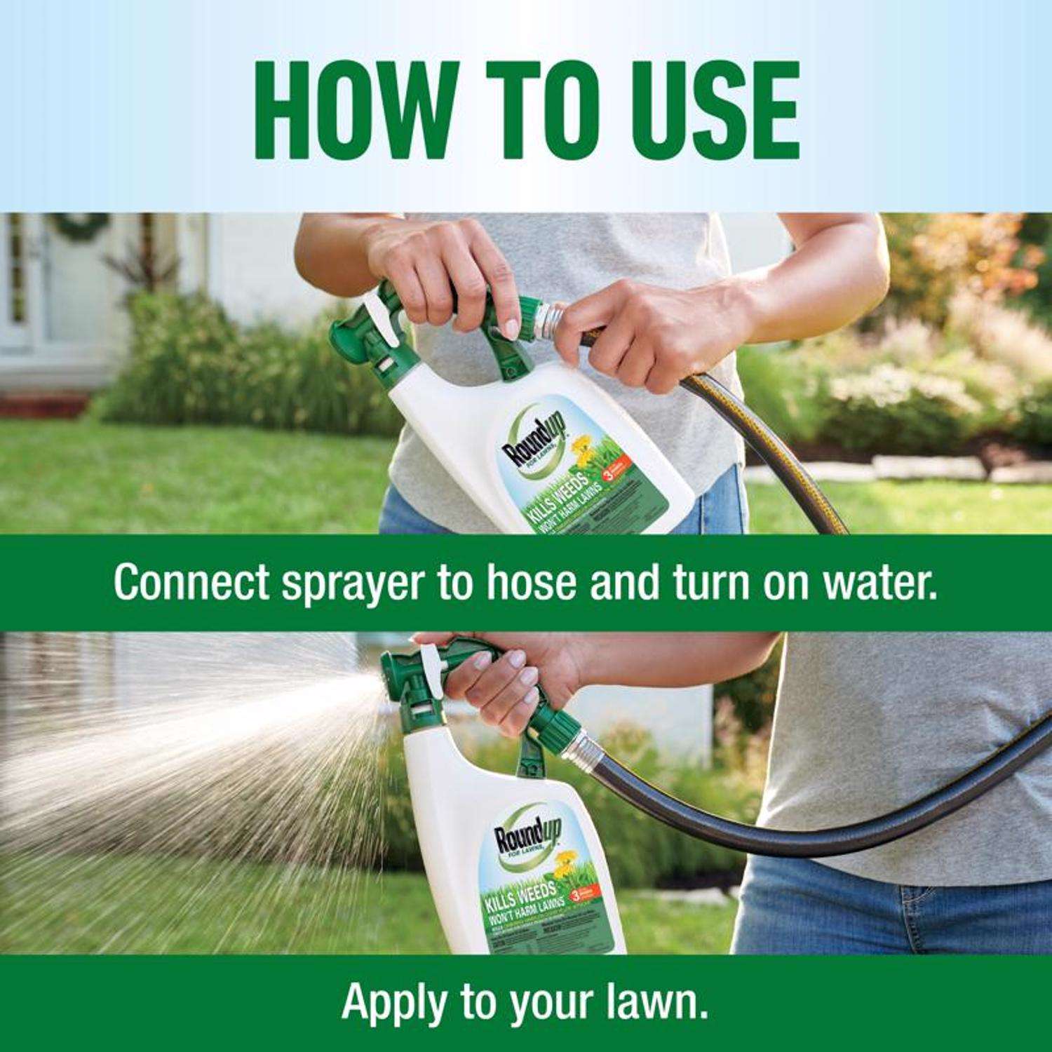  Roundup Weed Killer RTS Hose-End Concentrate 32 Oz