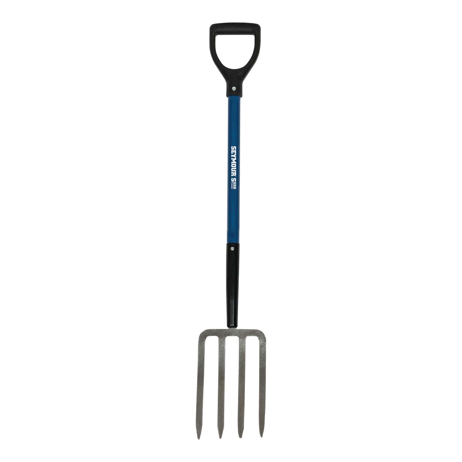  Seymour S550 Forged 4 Tine Forged Steel Spading Fork 30 In. Fiberglass Handle