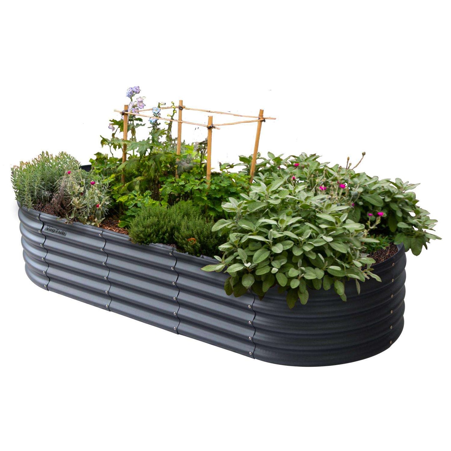  VegTrug 17.71 In. H X 36.22 In. W X 36.22 In. D Steel Raised Garden Bed Rain Grey