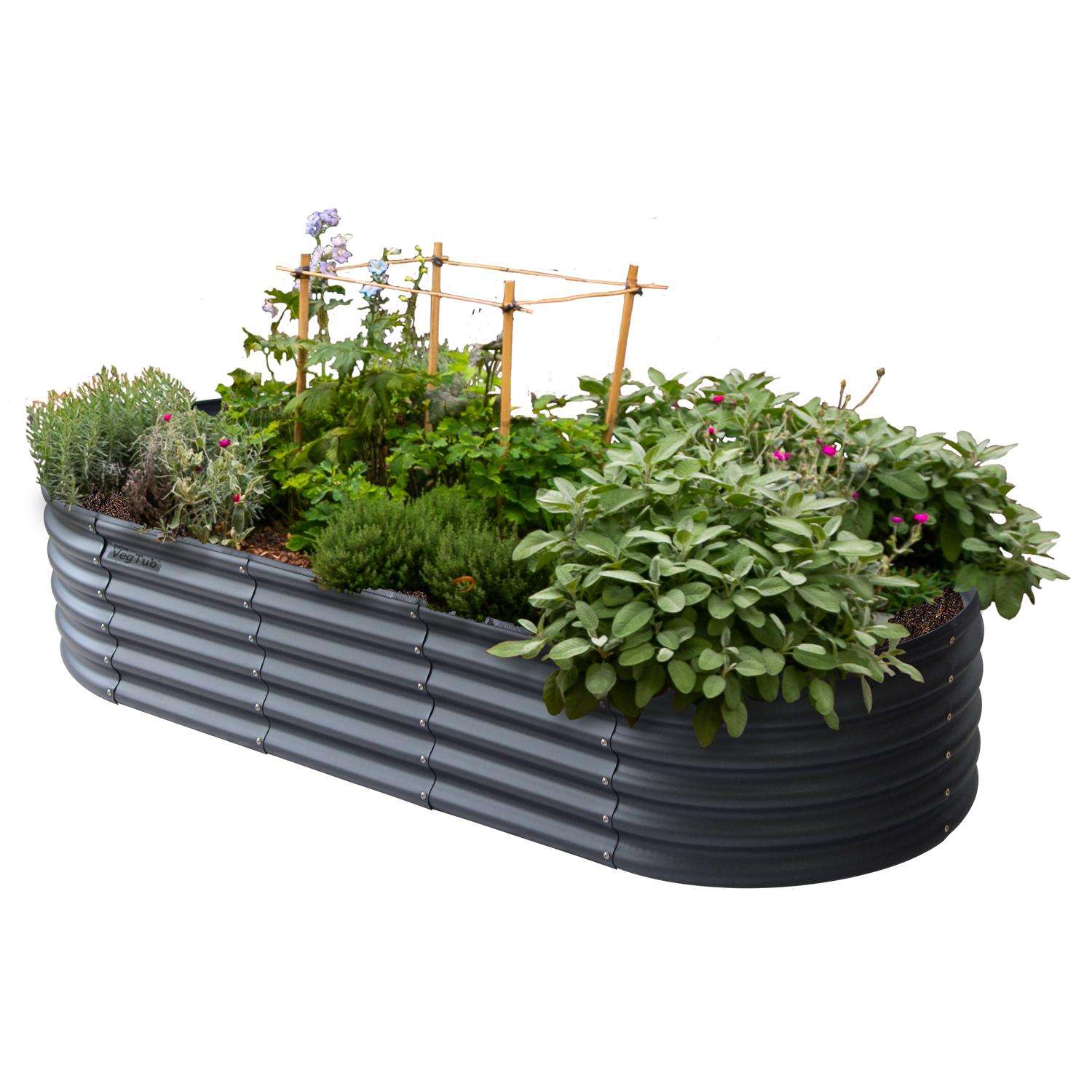  VegTrug 17.71 In. H X 36.22 In. W X 36.22 In. D Steel Raised Garden Bed Rain Grey