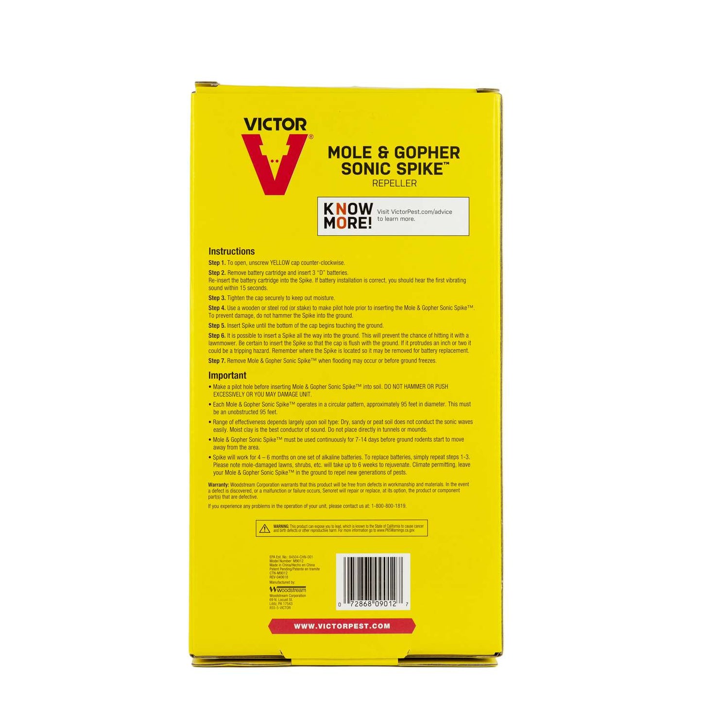  Victor Sonic Spike Repeller For Gophers And Moles 2 Pk