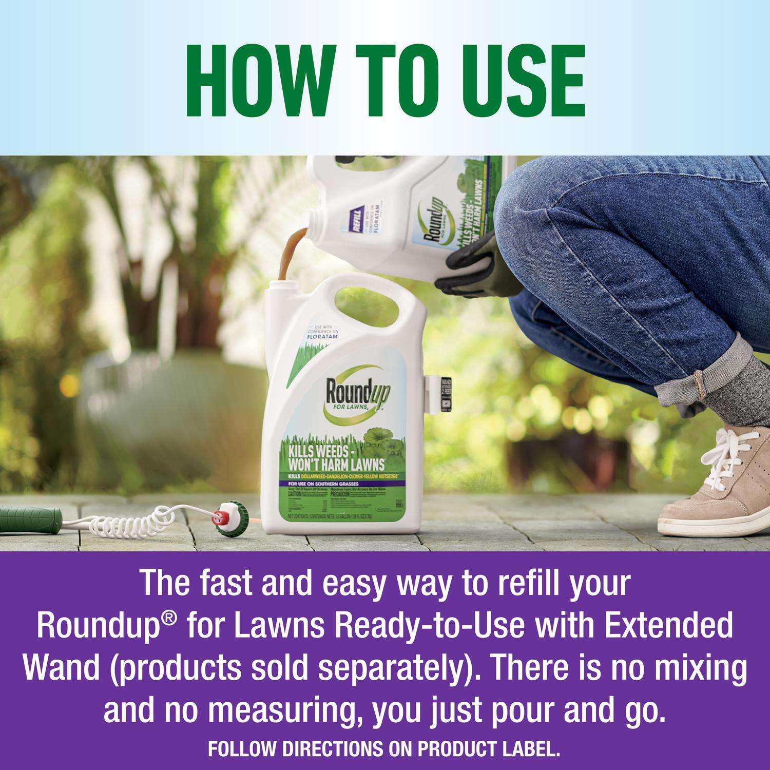 Roundup Weed Killer Refill RTU Liquid 1 Gal