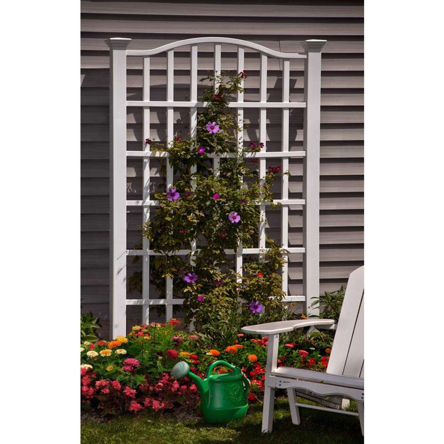  Vita Grande 96 In. H White Vinyl Garden Trellis