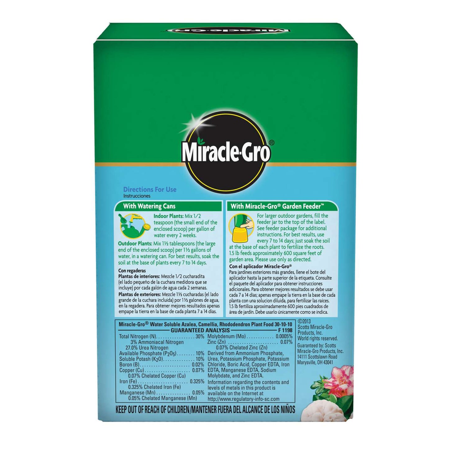  Miracle-Gro Powder Azalea, Camellia, Rhododendron Plant Food 1.5 Lb