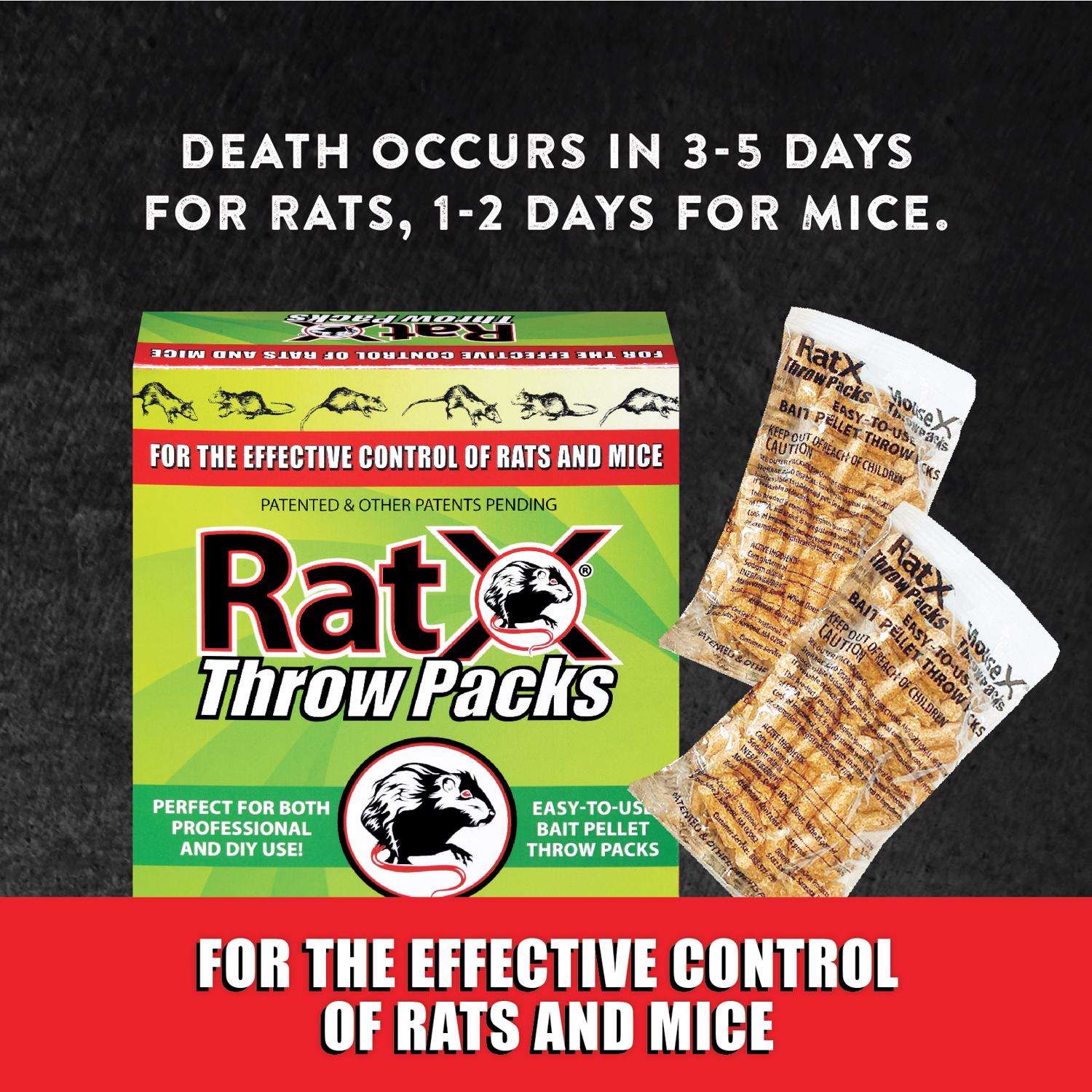  RatX Non-Toxic Bait Pellet Throw Pack For Mice And Rats 6 Pk
