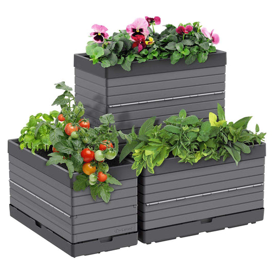  Southern Patio 39 In. H X 12 In. W X 38 In. D Resin Elevated Garden Bed Kit Gray