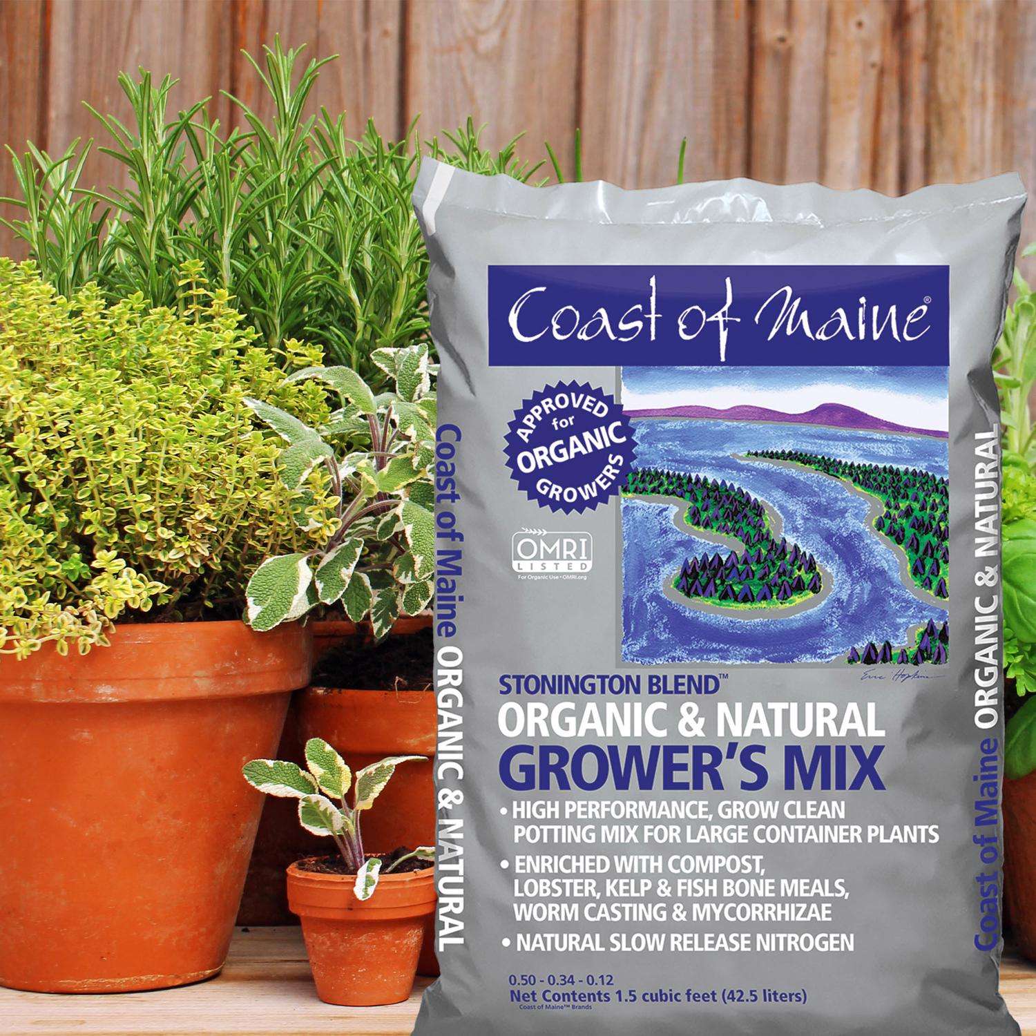  Coast Of Maine Stonington Blend Organic All Purpose Growing Mix 1.5 Cu Ft