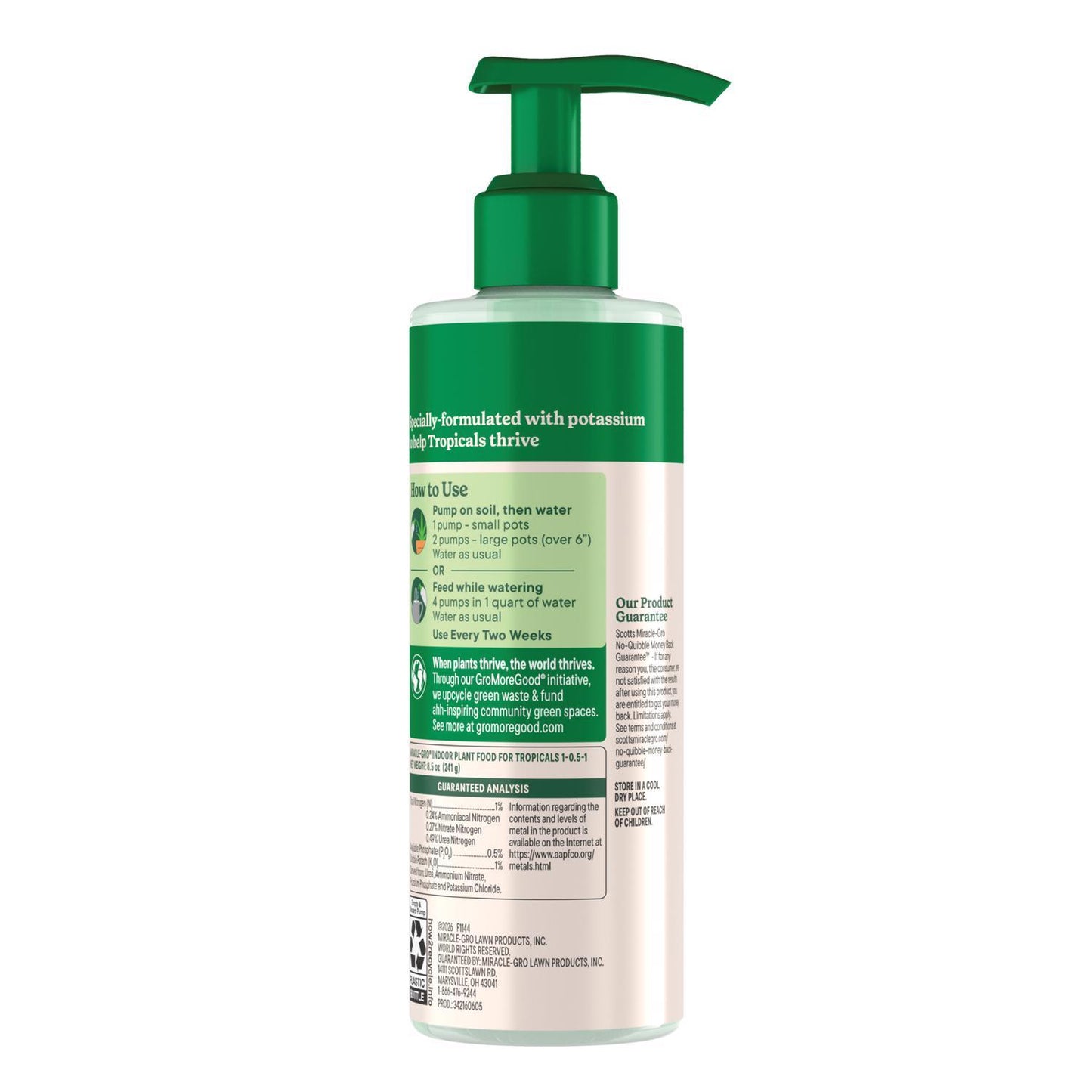  Miracle-Gro Tropical Liquid Plant Food 8 Oz