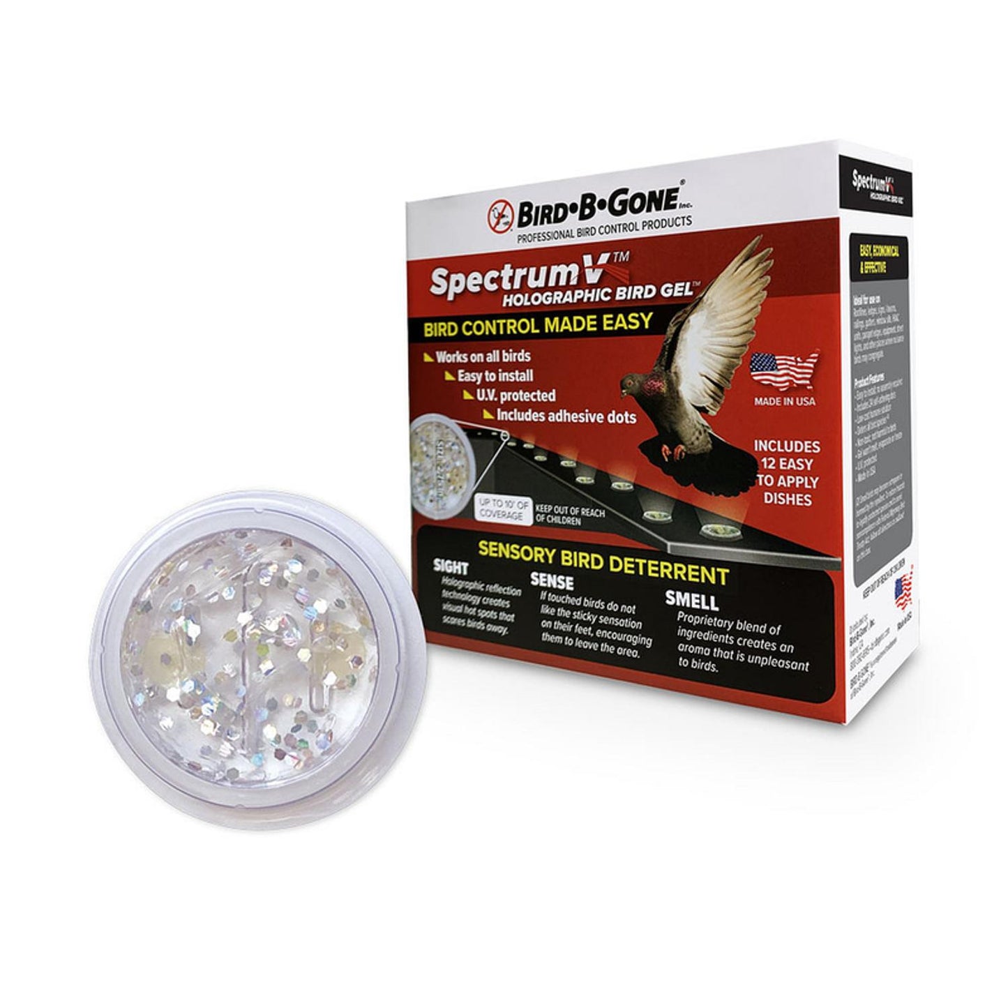  Bird-B-Gone SpectrumV Bird Repellant Gel For Assorted Species 12 Pk