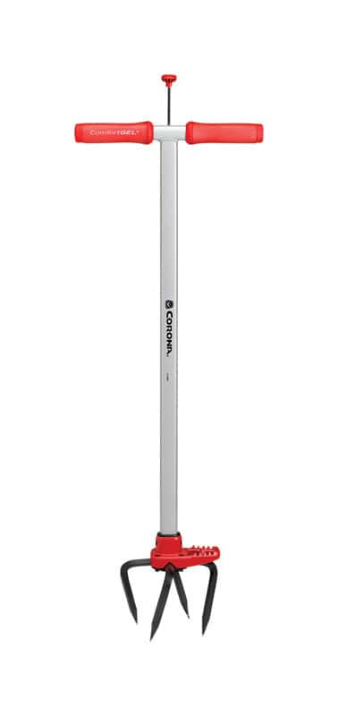  Corona ComfortGEL 4 Tine Steel Hand Tiller 6 In. Aluminum Handle