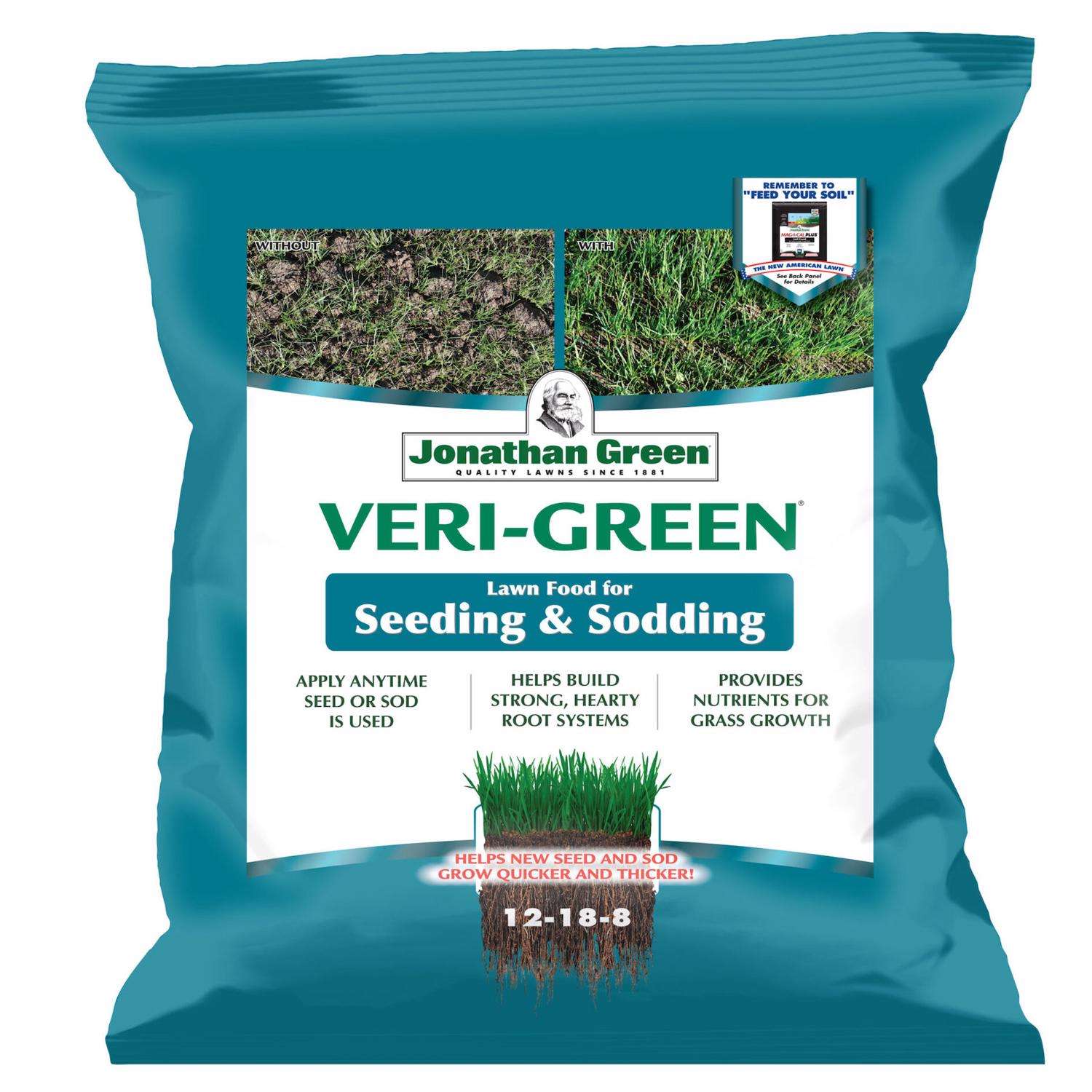  Jonathan Green Veri-Green Seeding And Sodding Lawn Starter Lawn Food For All Grasses 5000 Sq Ft