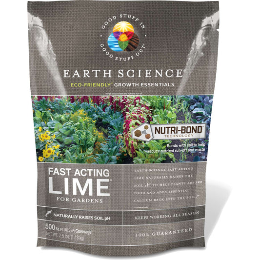  Earth Science Growth Essentials Garden Lime 500 Sq Ft 2.5 Lb