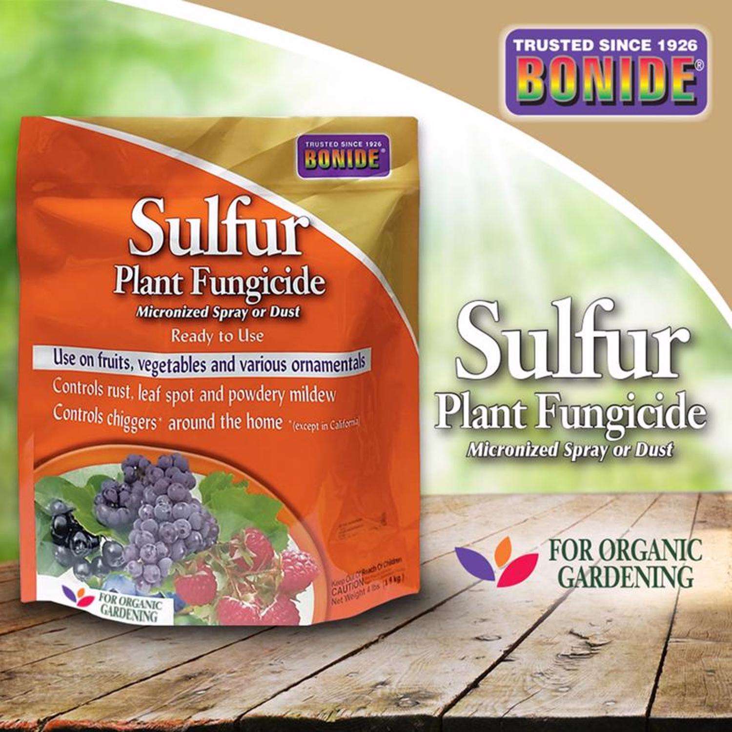  Bonide Sulfur Organic Concentrated Dust Fungicide 4 Lb