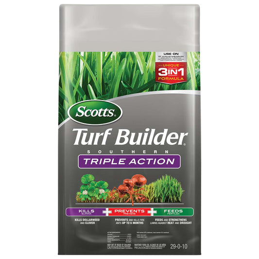  Scotts Turf Builder Southern Triple Action Weed & Feed Lawn Fertilizer For All Grasses 8000 Sq Ft