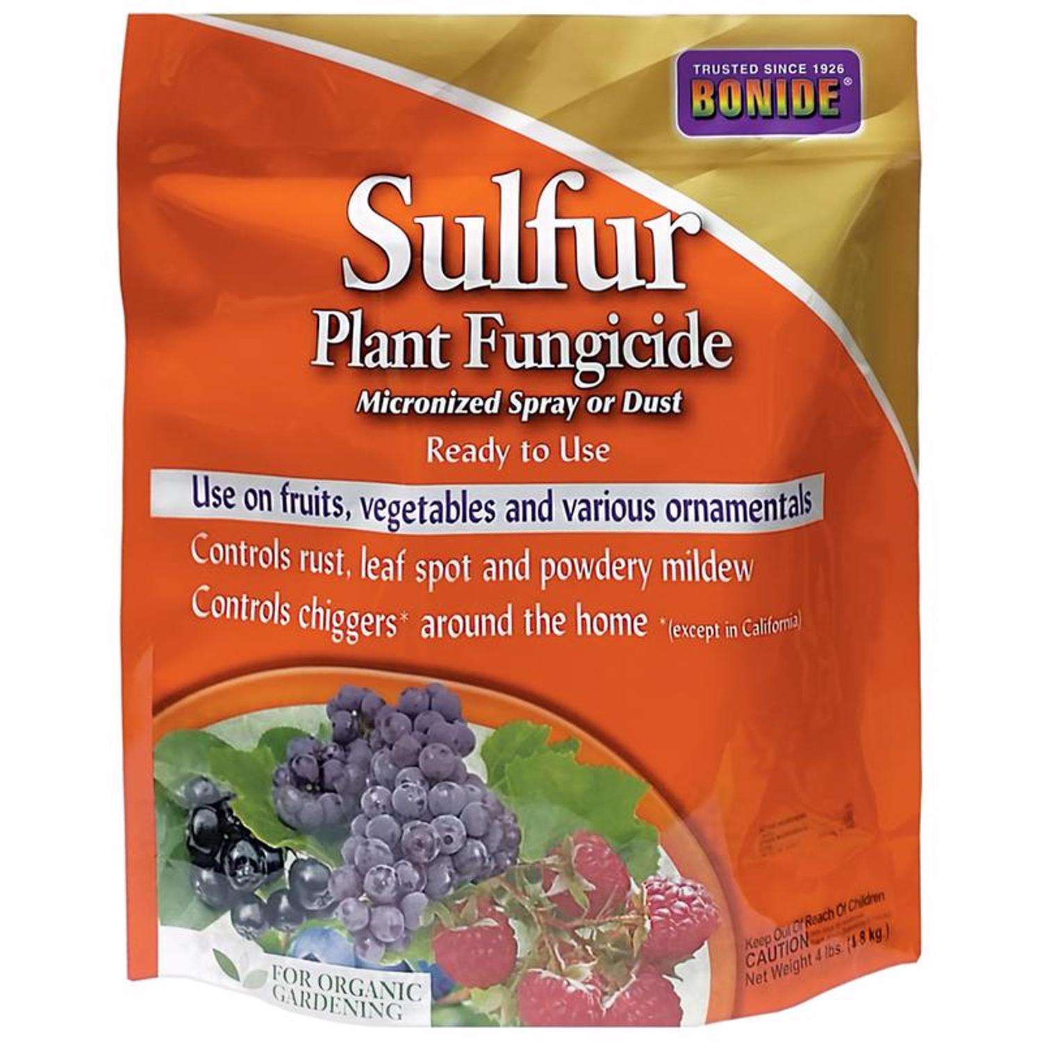  Bonide Sulfur Organic Concentrated Dust Fungicide 4 Lb