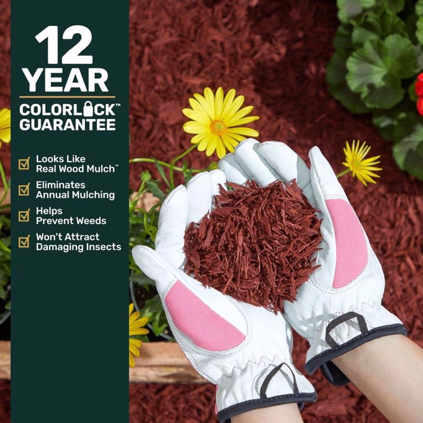  Ground Smart Red Shredded Rubber Mulch 0.8 Cu Ft