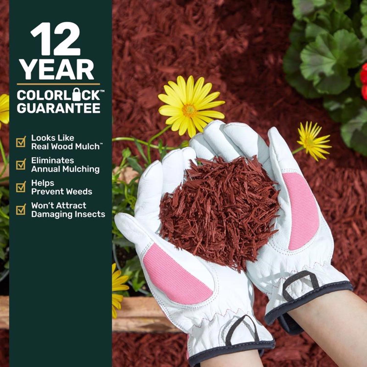  Ground Smart Red Shredded Rubber Mulch 0.8 Cu Ft