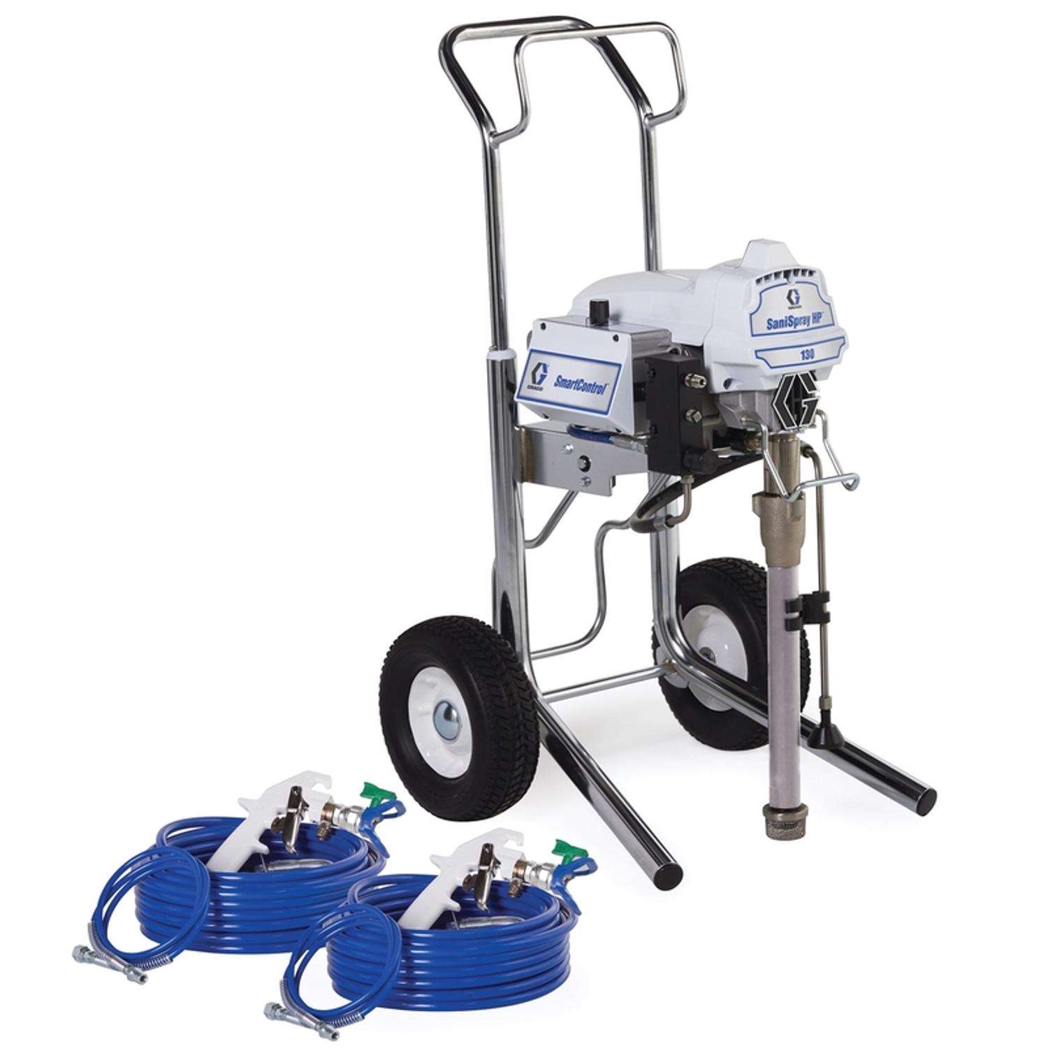  Graco SaniSpray HP 130 2-Gun Cart Airless Sprayer