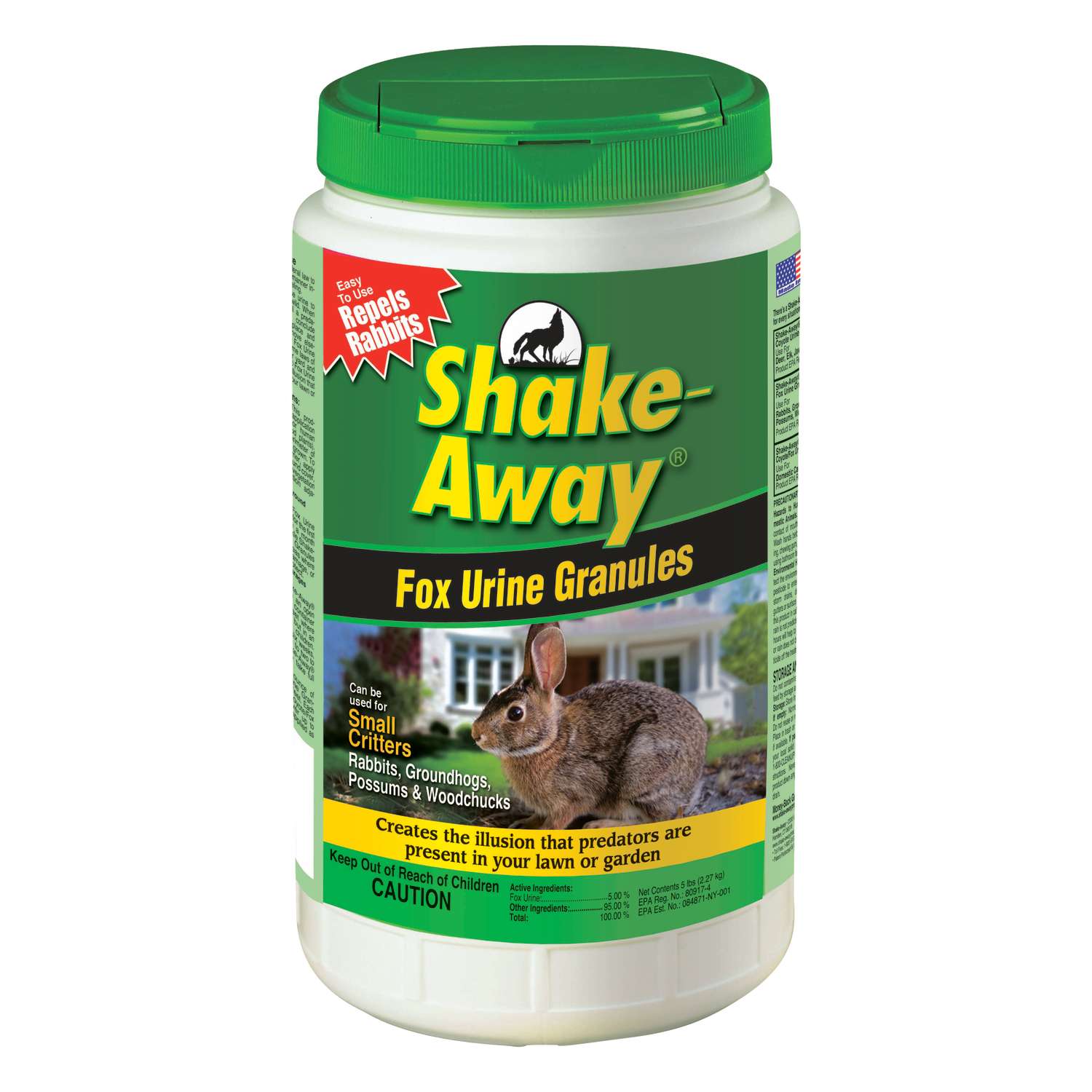  Shake-Away Fox Urine Animal Repellent Granules For Small Critter 5 Lb