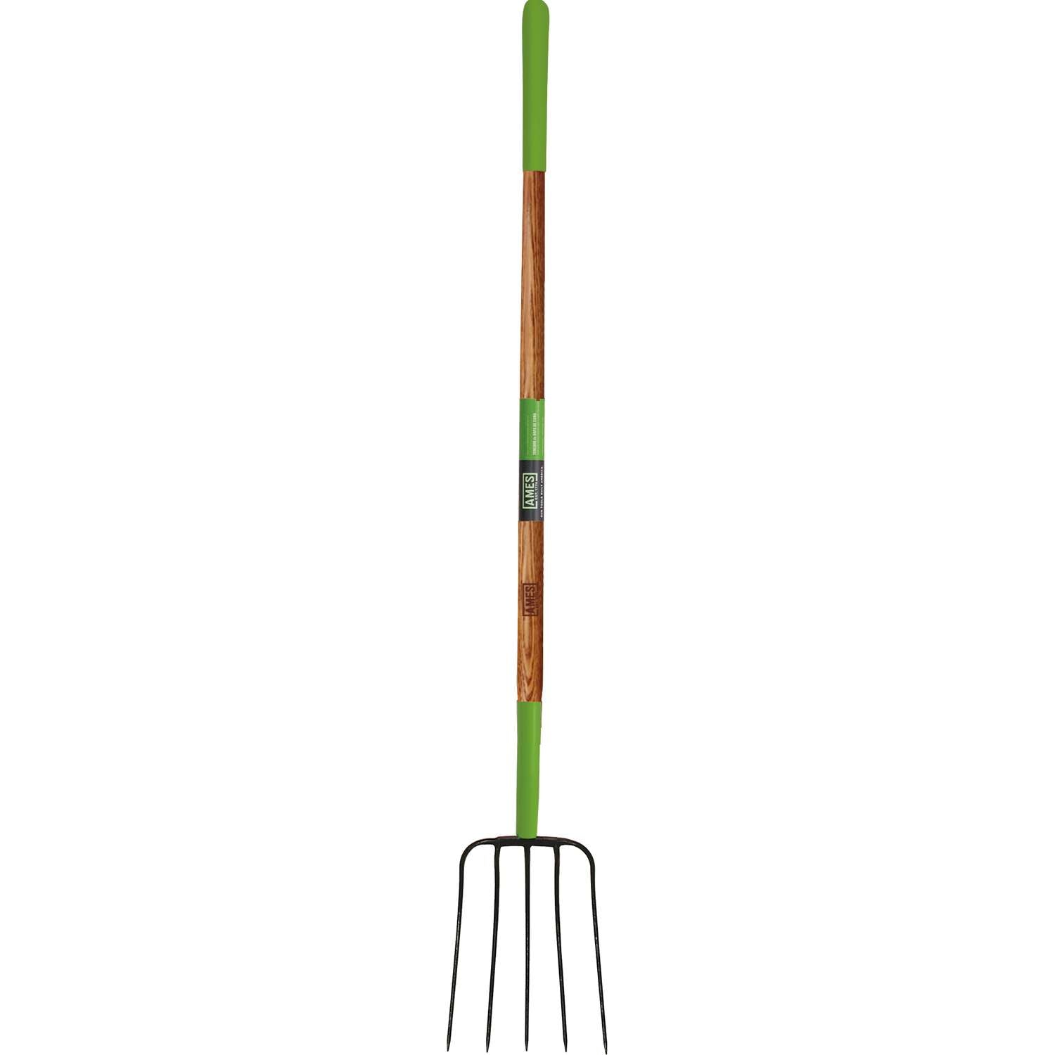  Ames 5 Tine Forged Steel Manure Fork 48 In. Wood Handle