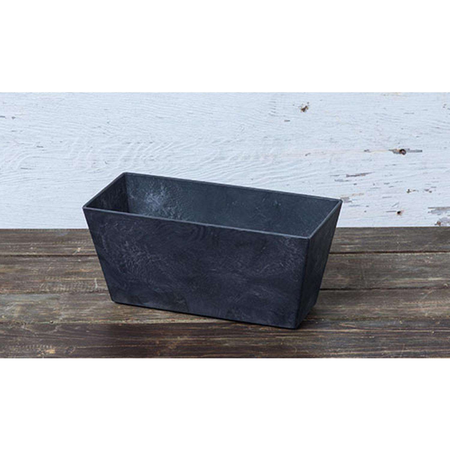  Novelty ArtStone 6.8 In. H X 14.5 In. W X 6.5 In. D Resin Ella Window Box Black