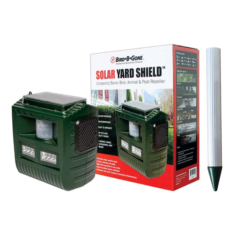  Bird-B-Gone Solar Yard Shield Animal Repellent For Most Animal Types