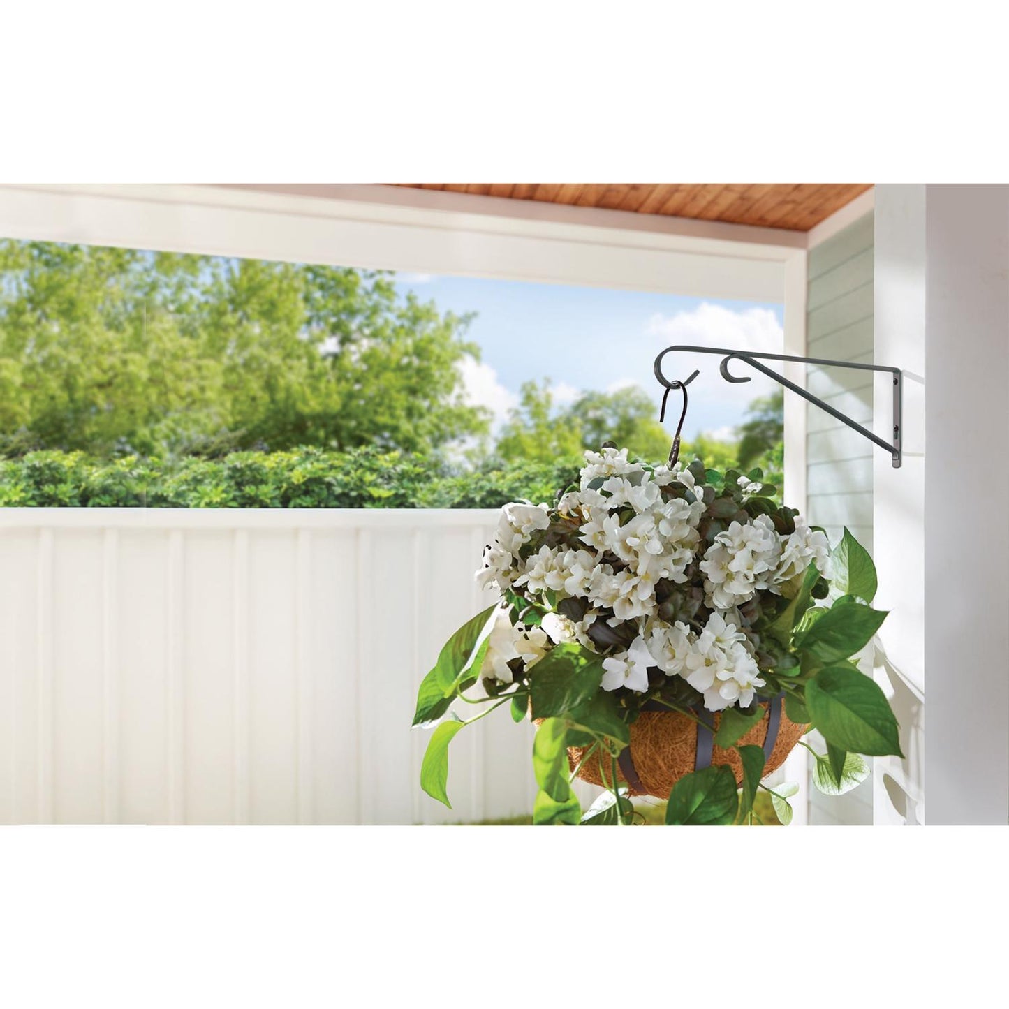  Living Accents Black Steel 15 In. H Straight With Loop Plant Hanger 1 Pk
