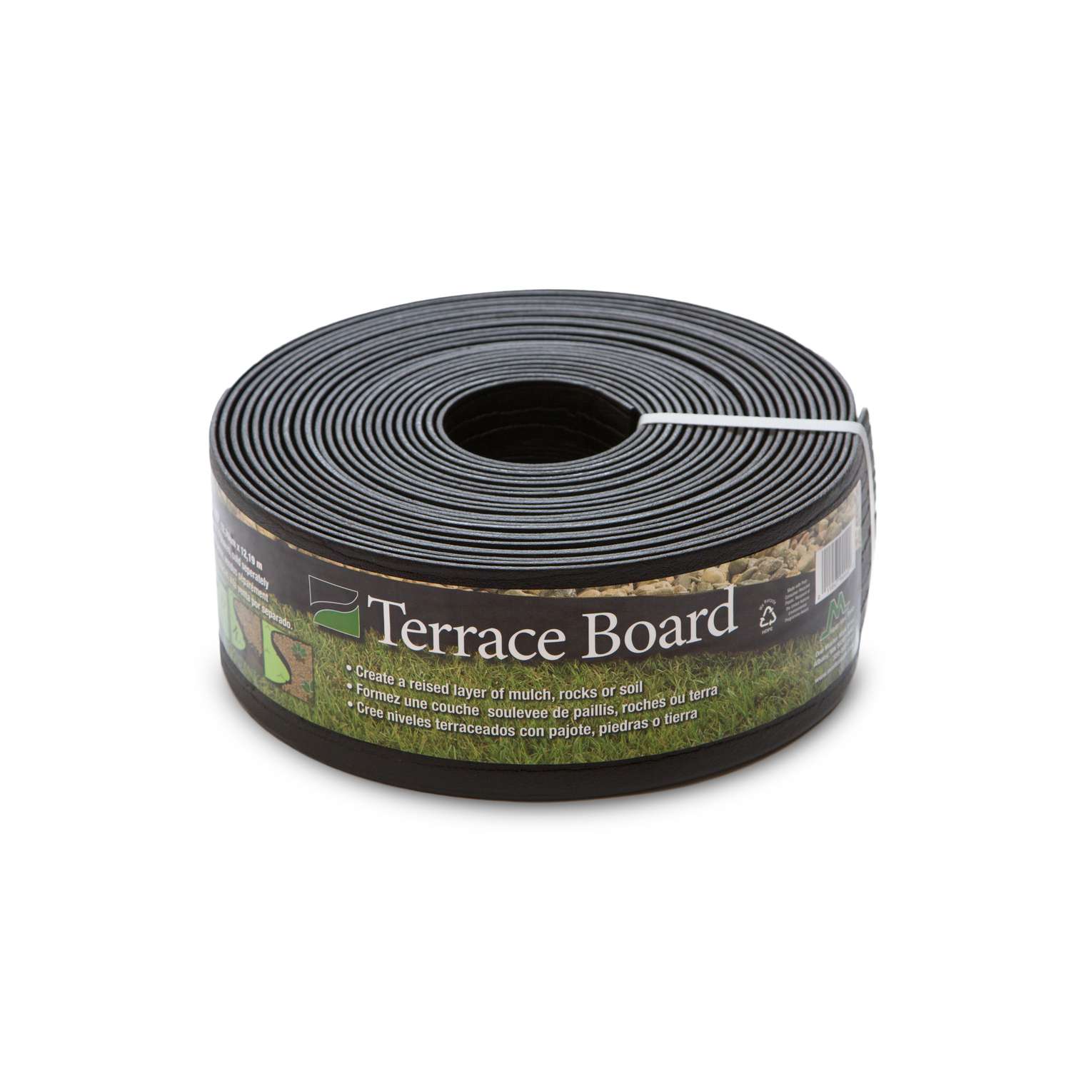  Master Mark Terrace Board 40 Ft. L X 4 In. H Plastic Black Lawn Edging