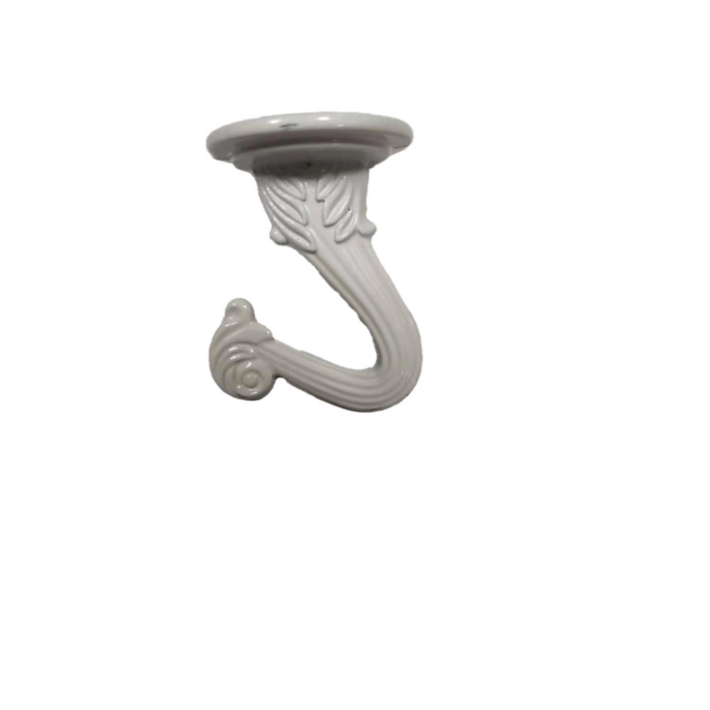  Living Accents White Zinc 1.5 In. H Sturdy Swag Hook 2 Pk