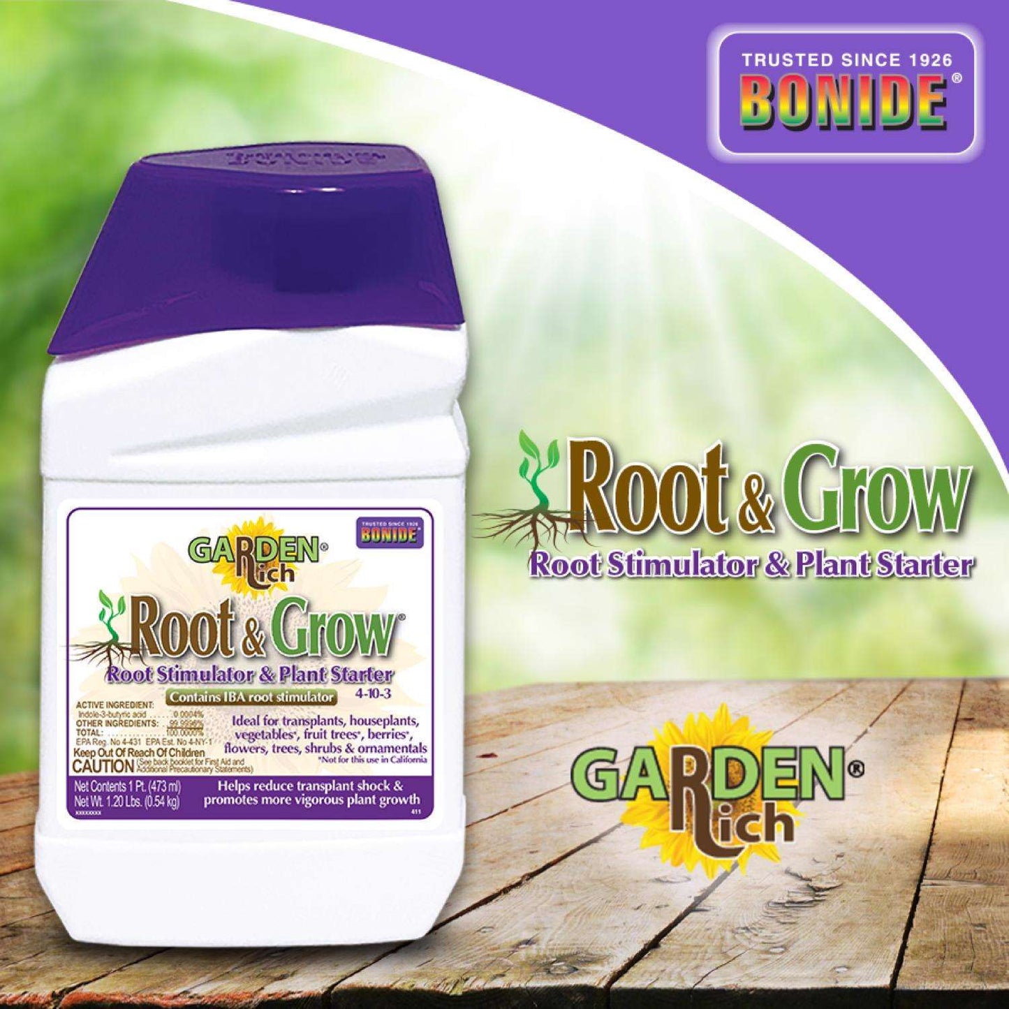  Bonide Root And Grow 4-10-3 Fertilizer 1 Pt