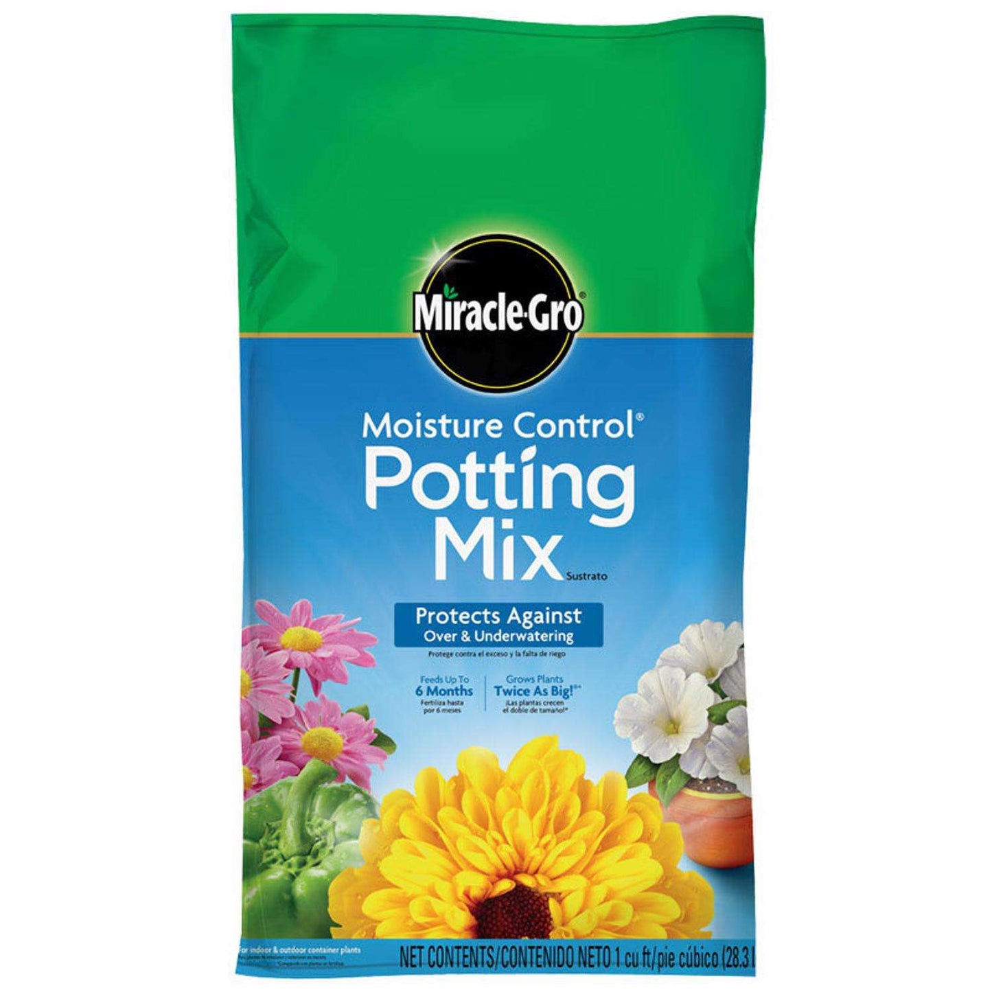  Miracle-Gro Moisture Control Flower And Plant Potting Mix 1 Cu Ft