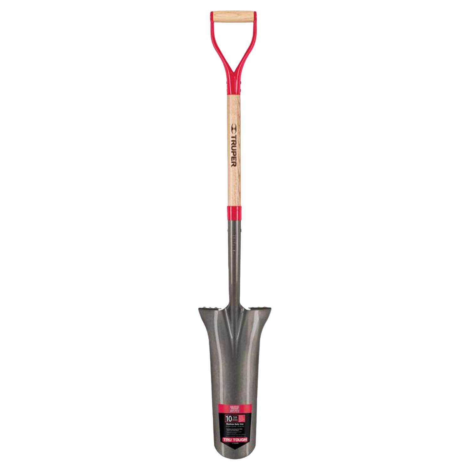  Truper Tru-Tough 48 In. Steel Round Drain Spade Wood Handle