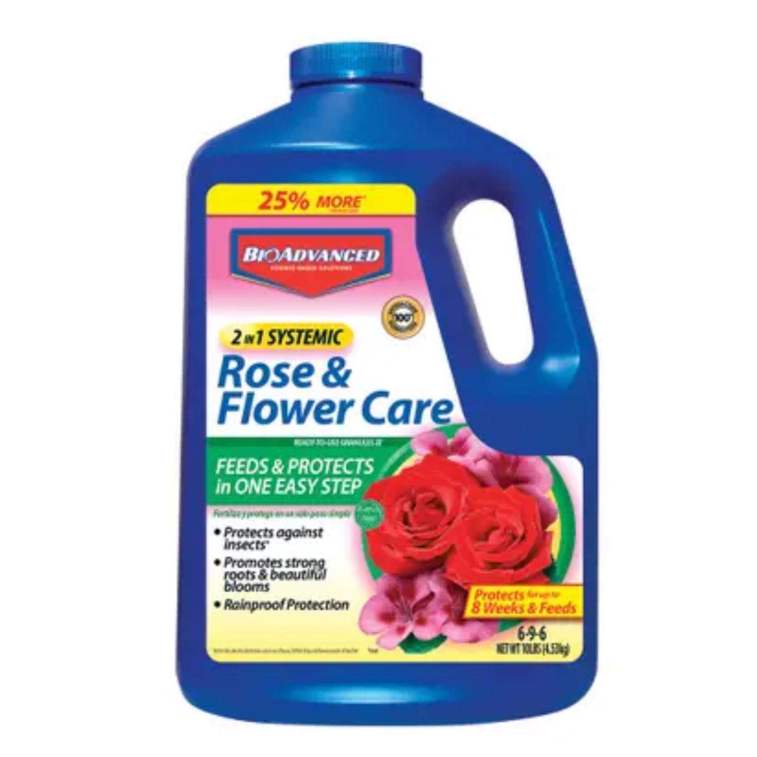 BioAdvanced 2-in-1 Systemic Roses And Flowers 6-9-6 Rose & Flower Fertilizer/Insecticide 10 Lb