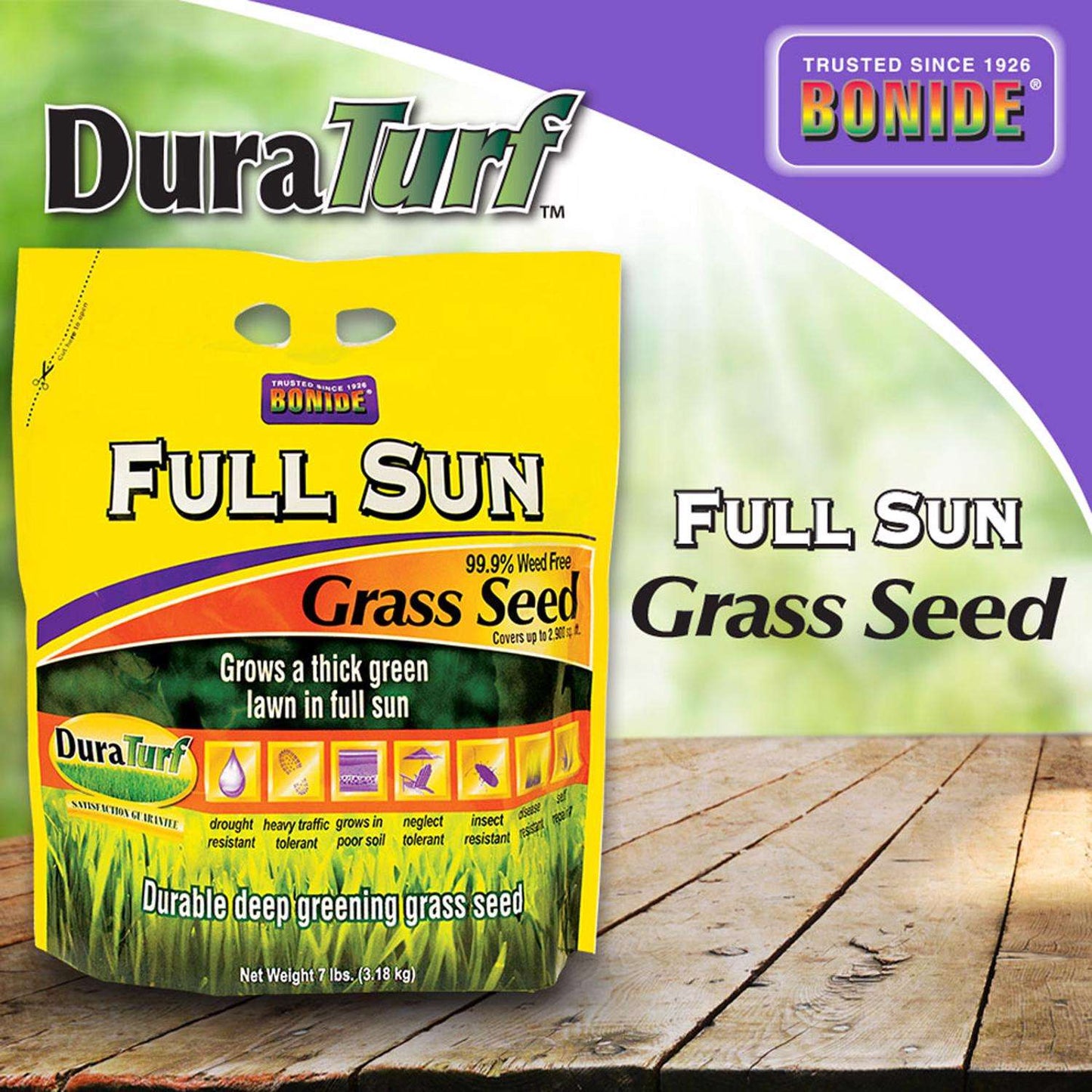  Bonide DuraTurf Mixed Full Sun Grass Seed 7 Lb
