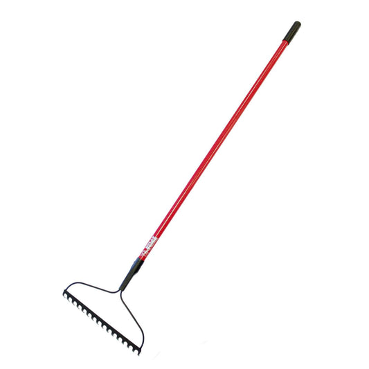  Bully Tools 66 In. 16 Tine Steel Bow Rake Fiberglass Handle