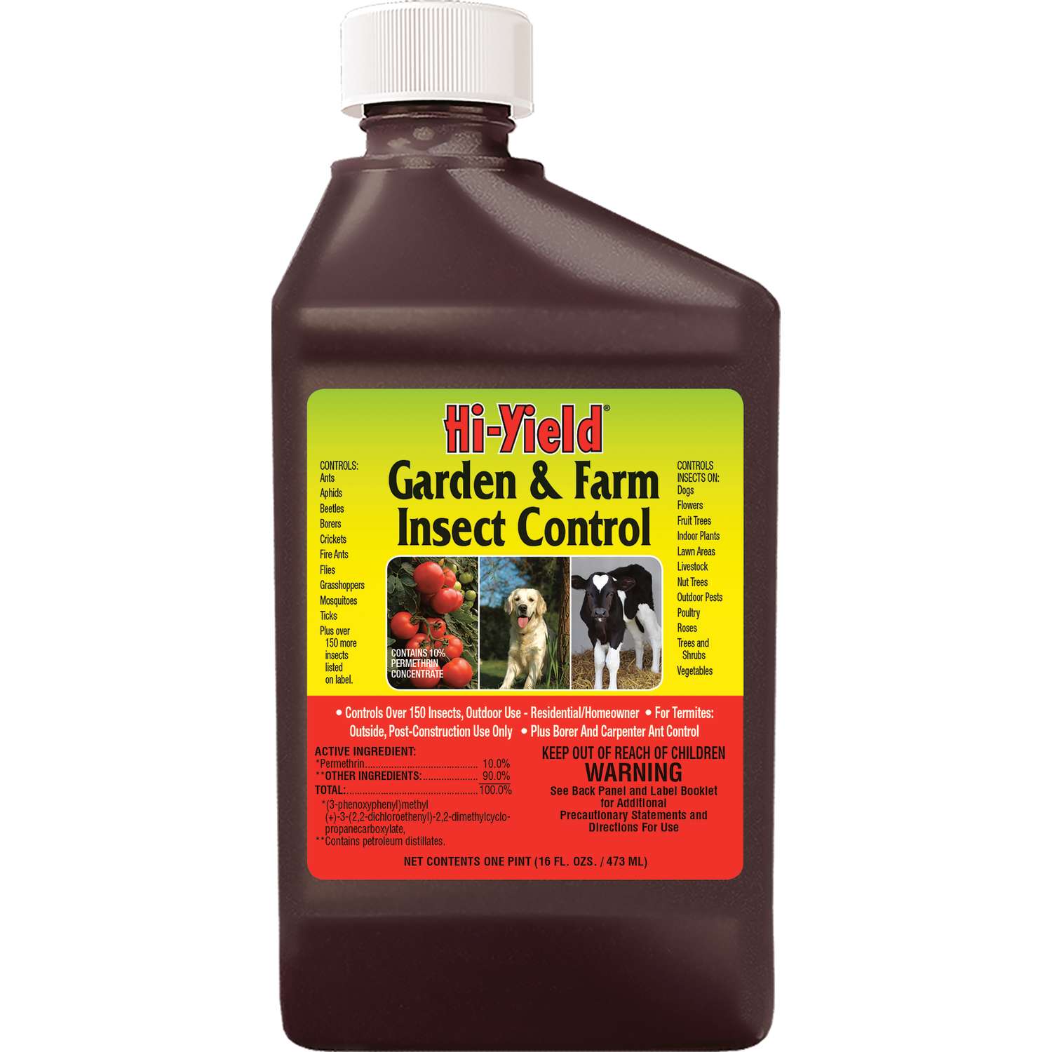  Hi-Yield Garden & Farm Insect Control Liquid 16 Oz