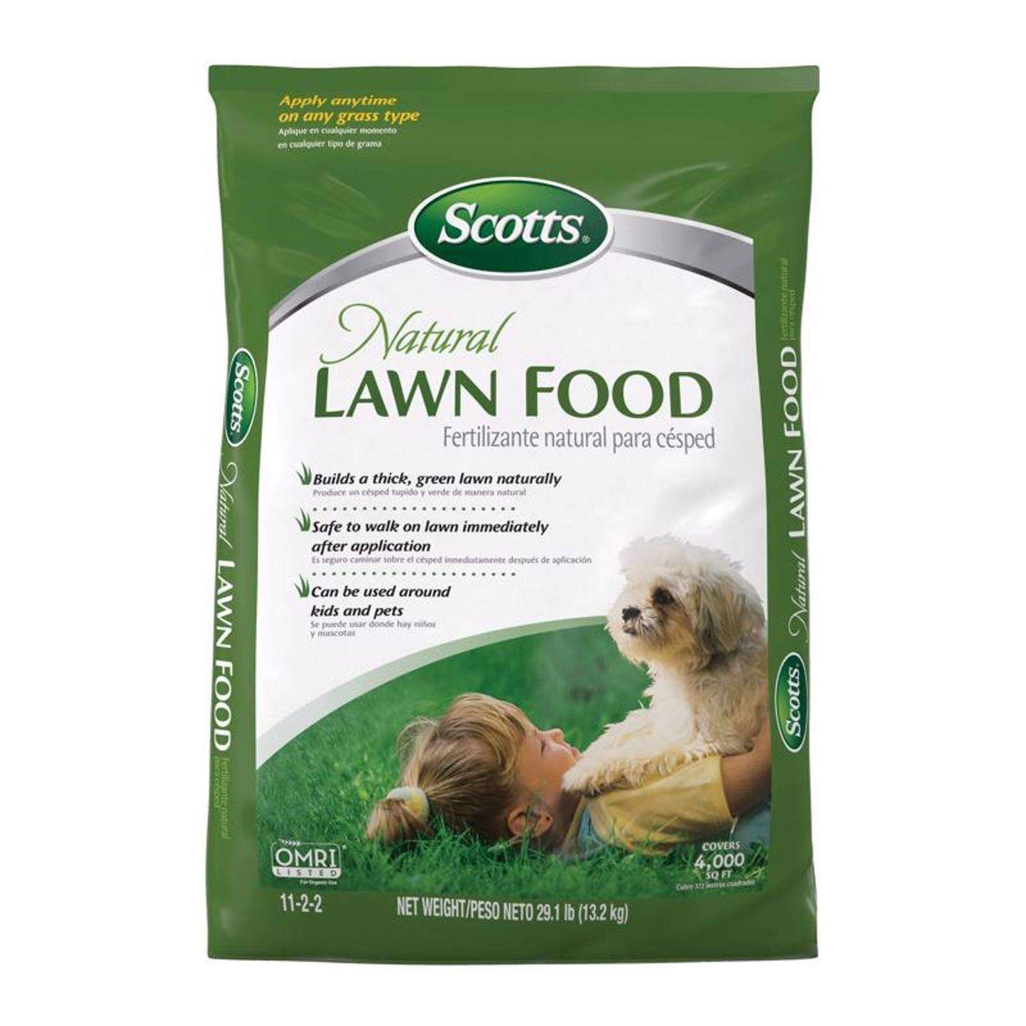  Scotts Natural All-Purpose Lawn Fertilizer For All Grasses 4000 Sq Ft