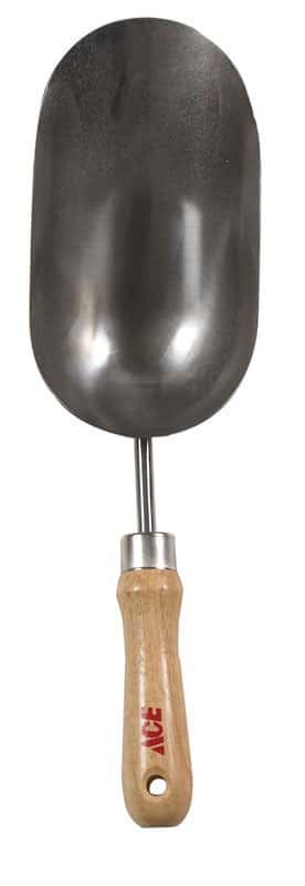  Ace 15 In. Stainless Steel Scoop General Purpose Shovel Wood Handle