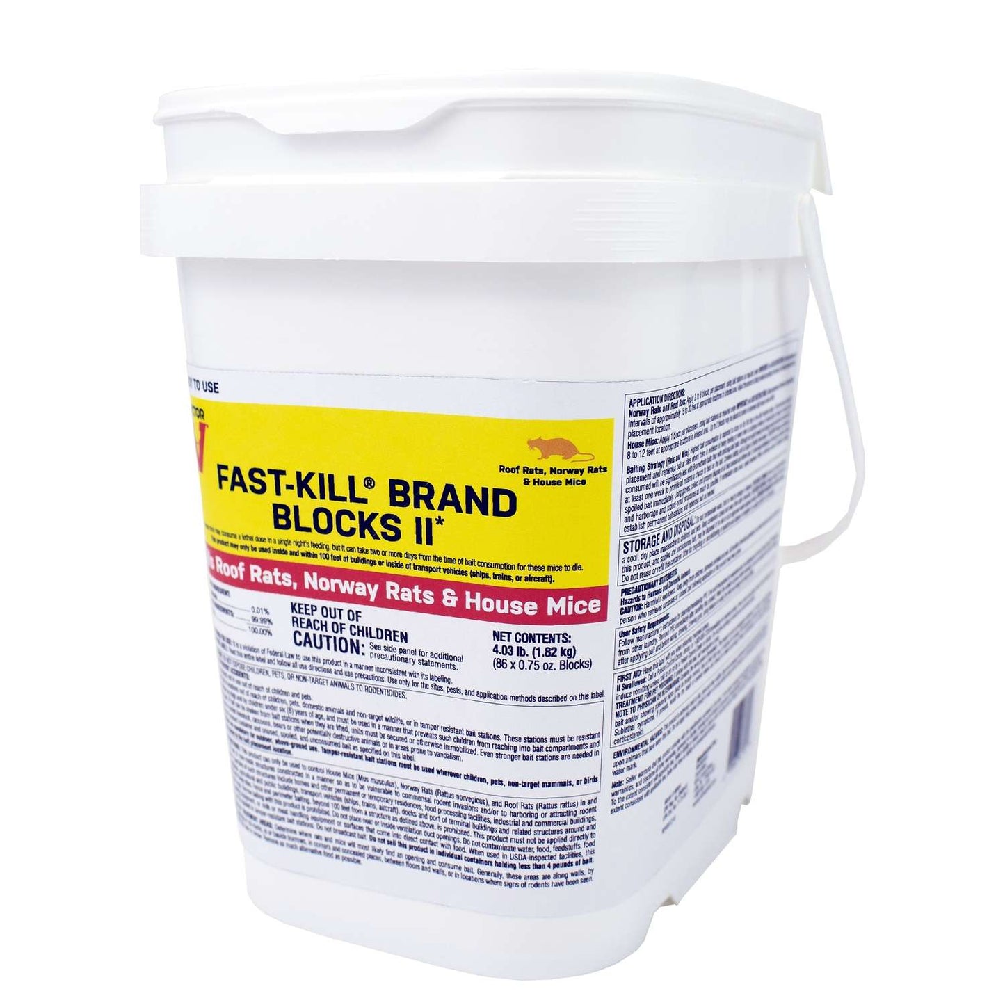  Victor Fast-Kill Brand Blocks II Toxic Rodenticide Bait Blocks For Mice And Rats 4 Lb