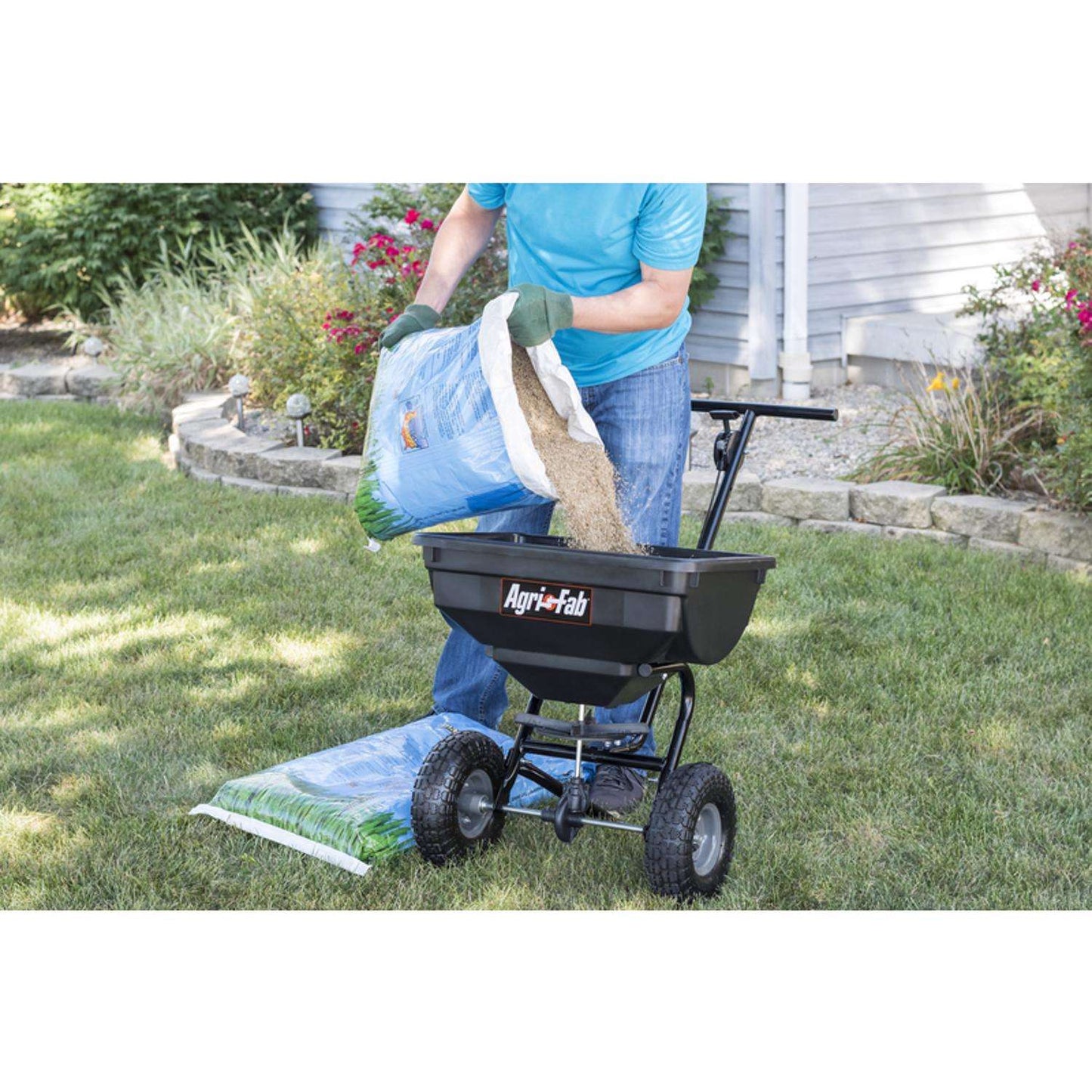  Agri-Fab 10 Ft. W Push Spreader For Fertilizer/Grass Seed/Ice Melt 85 Lb