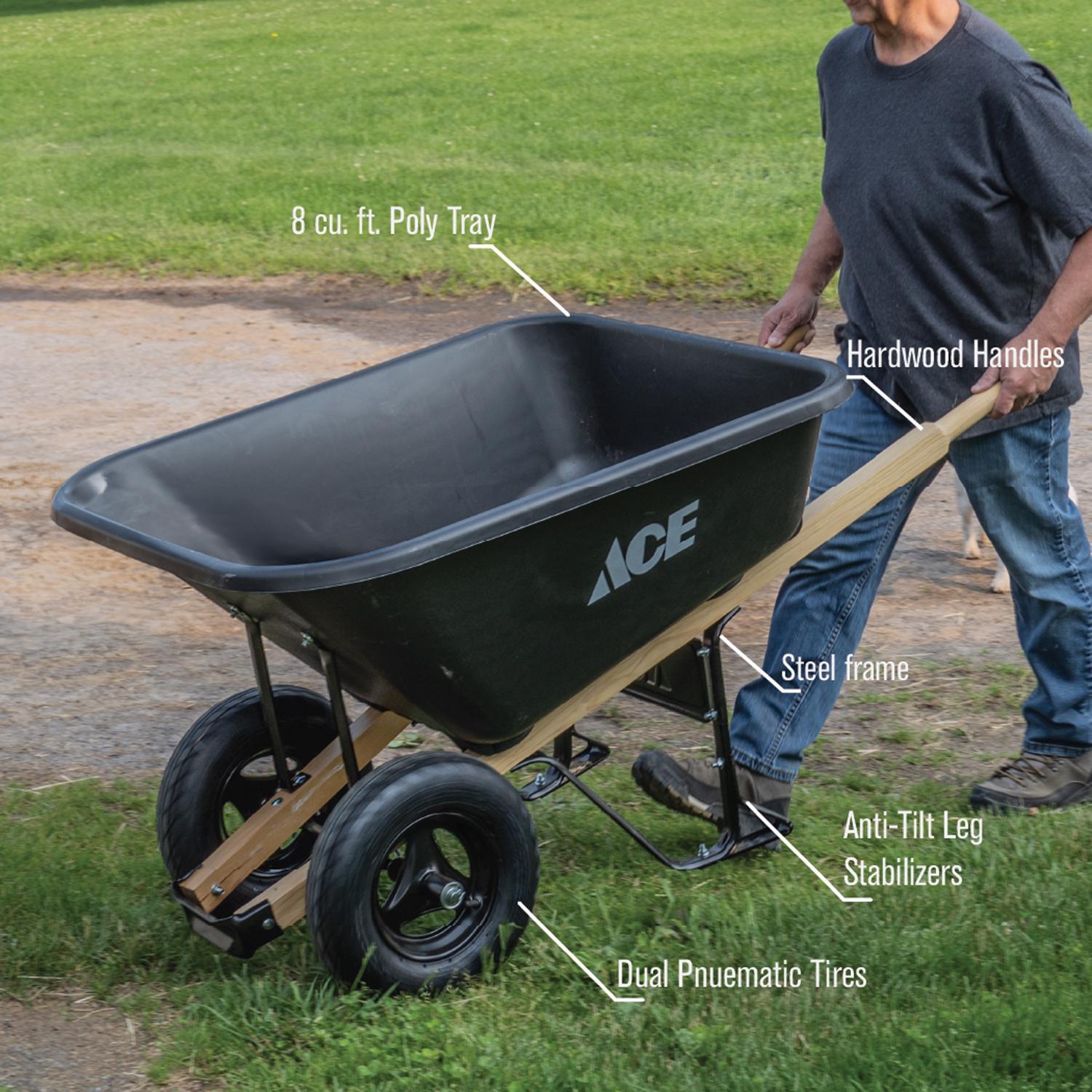  Ace Poly Wheelbarrow 8 Cu Ft