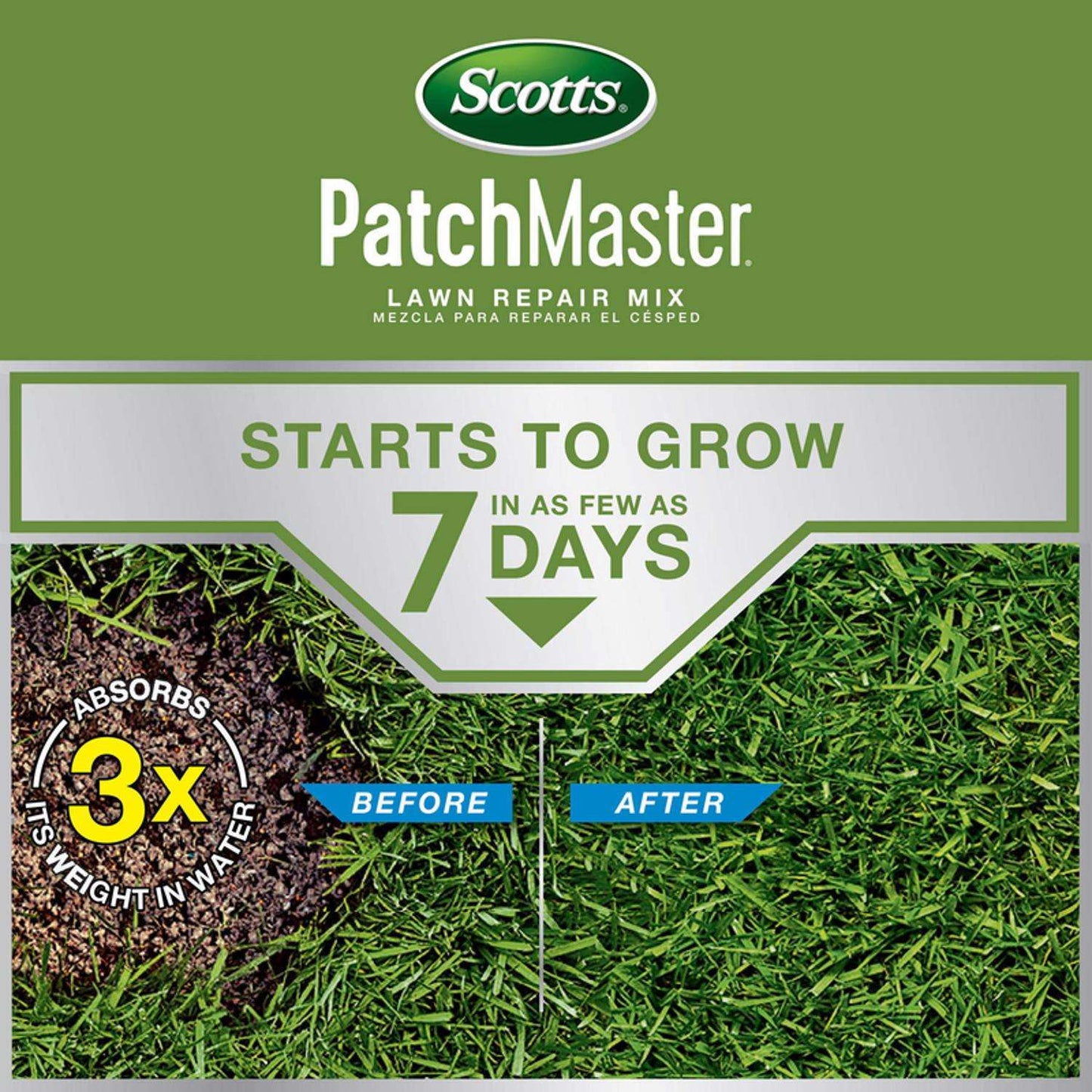  Scotts PatchMaster Tall Fescue Grass Sun Or Shade Seed/Fertilizer/Mulch Repair Kit 4.75 Lb