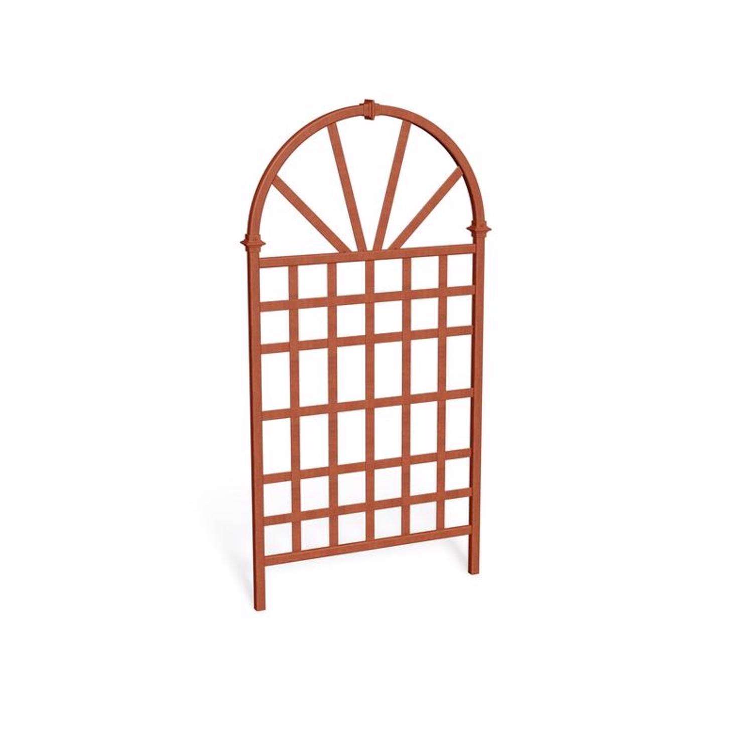  Vita Savannah 77.25 In. H Brown Vinyl Garden Trellis