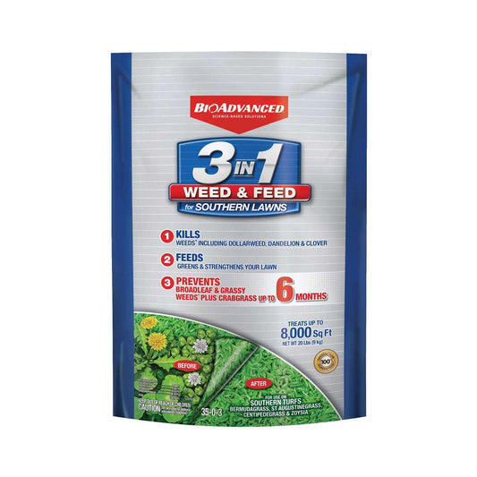  BioAdvanced Weed & Feed Lawn Fertilizer For Multiple Grass Types 8000 Sq Ft