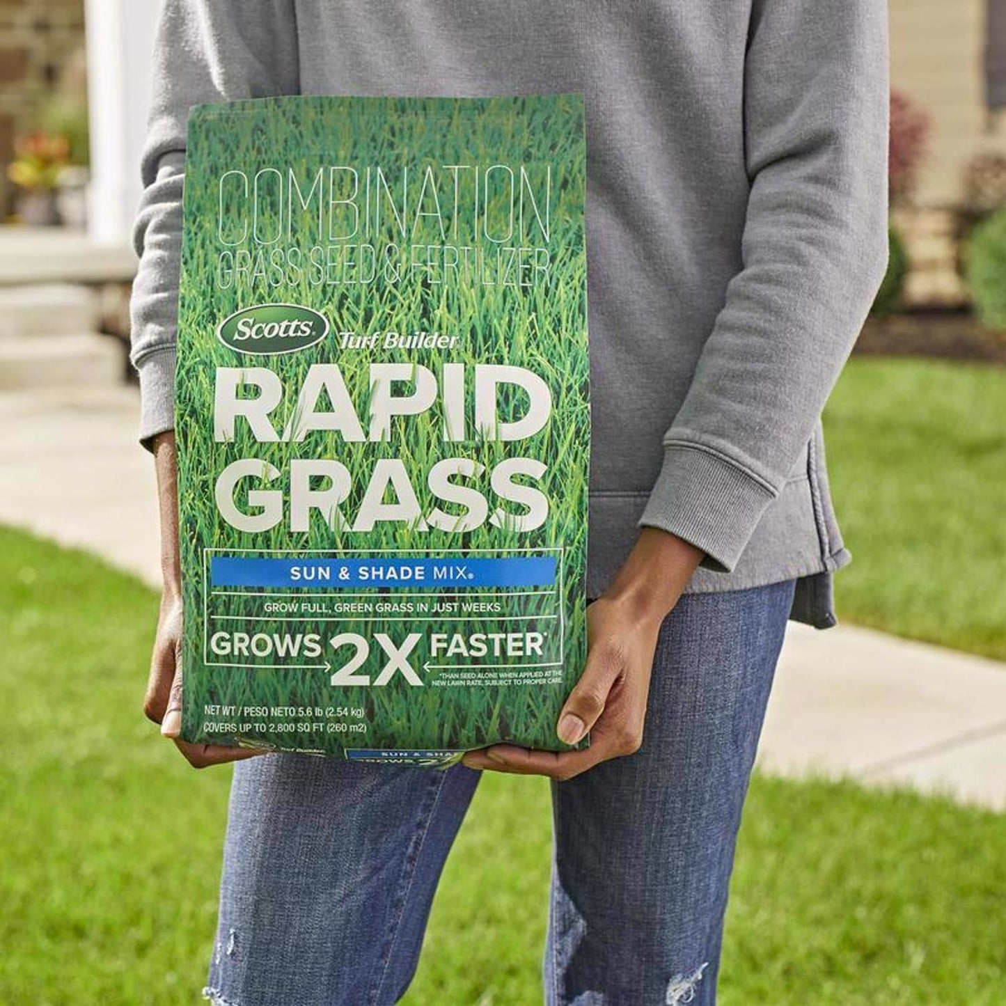  Scotts Turf Builder Rapid Grass Mixed Sun Or Shade Grass Seed And Fertilizer 5.6 Lb