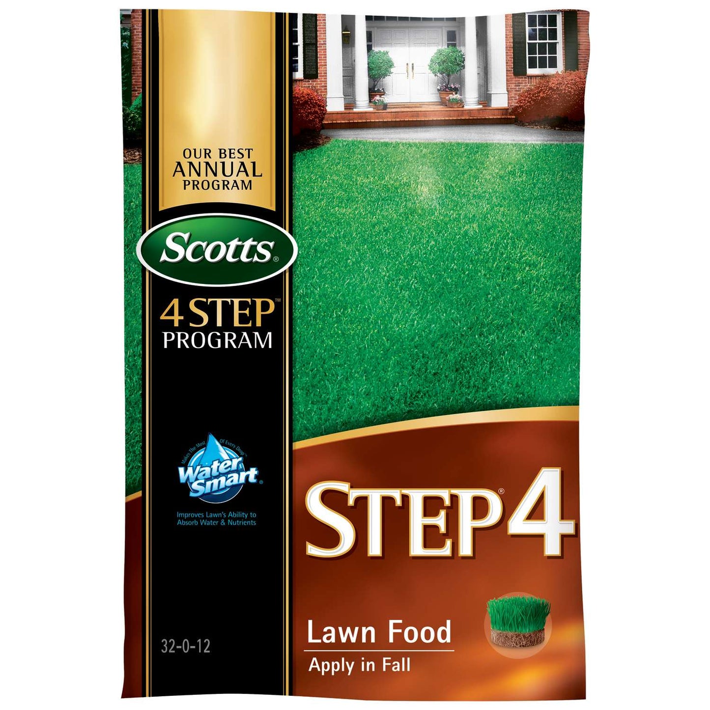  Scotts Step 4 Weed & Feed Lawn Fertilizer For All Grasses 15000 Sq Ft