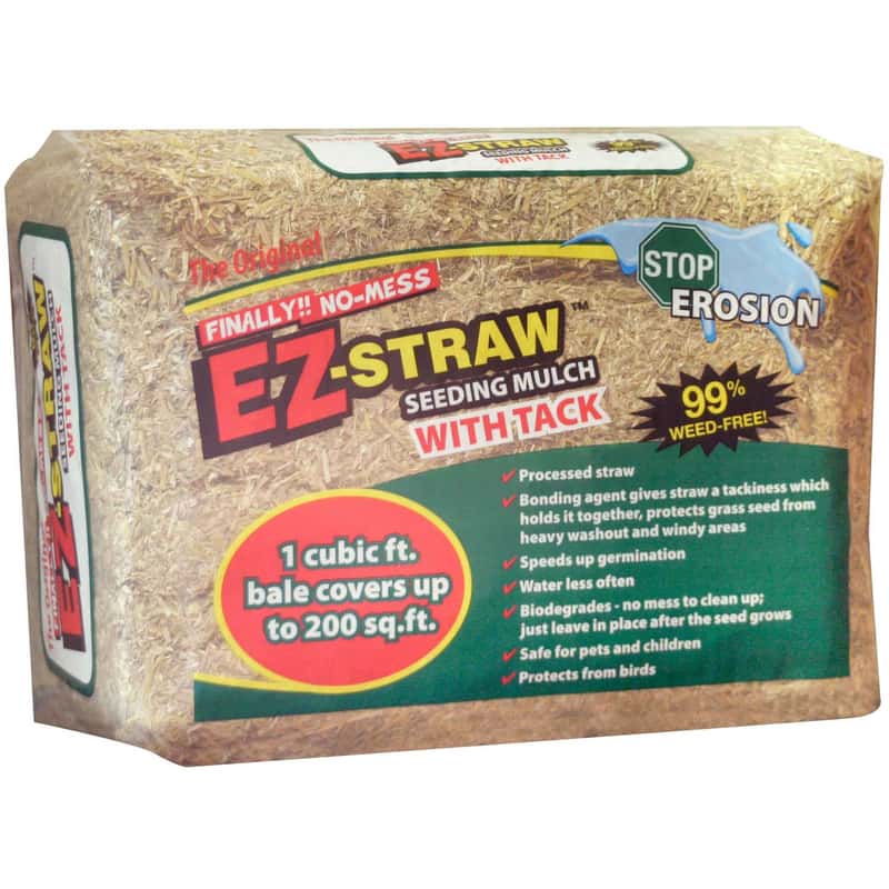  Rhino Seed EZ-Straw Natural Straw Seeding Mulch 1 Cu Ft