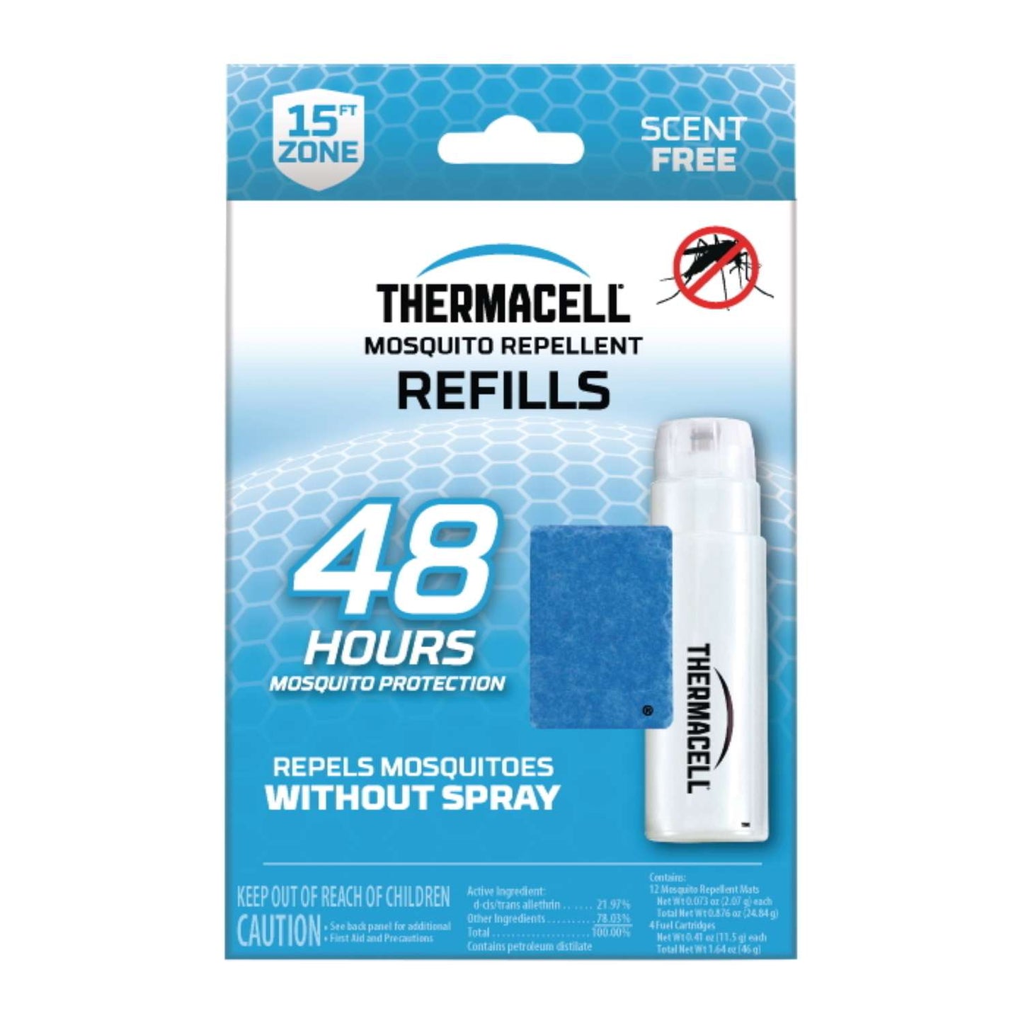  Thermacell Refills Insect Repellent Refill Cartridge For Mosquitoes 0.4 Oz