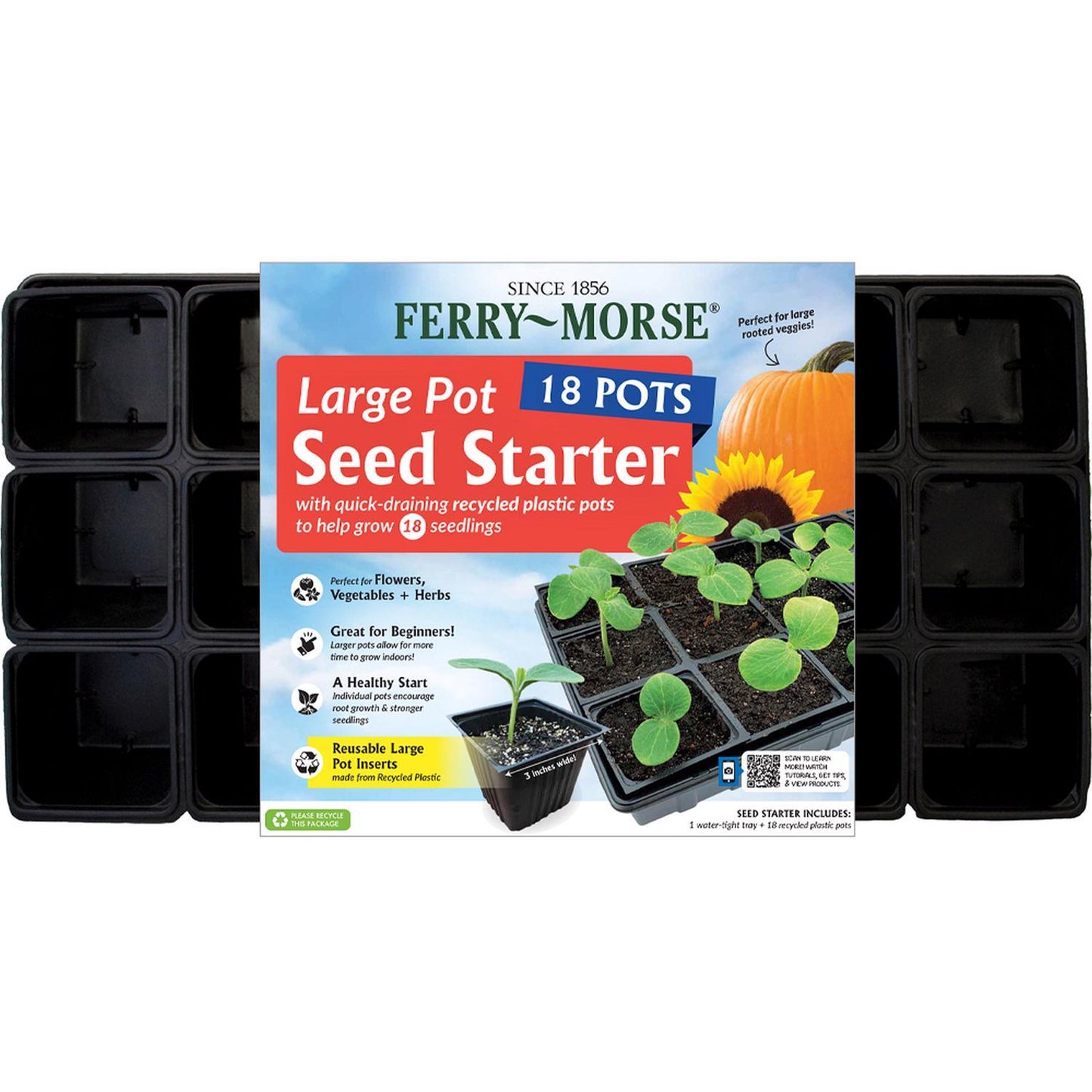  Ferry-Morse 18 Cells 11 In. W X 22 In. L Seed Starting Kit 1 Pk