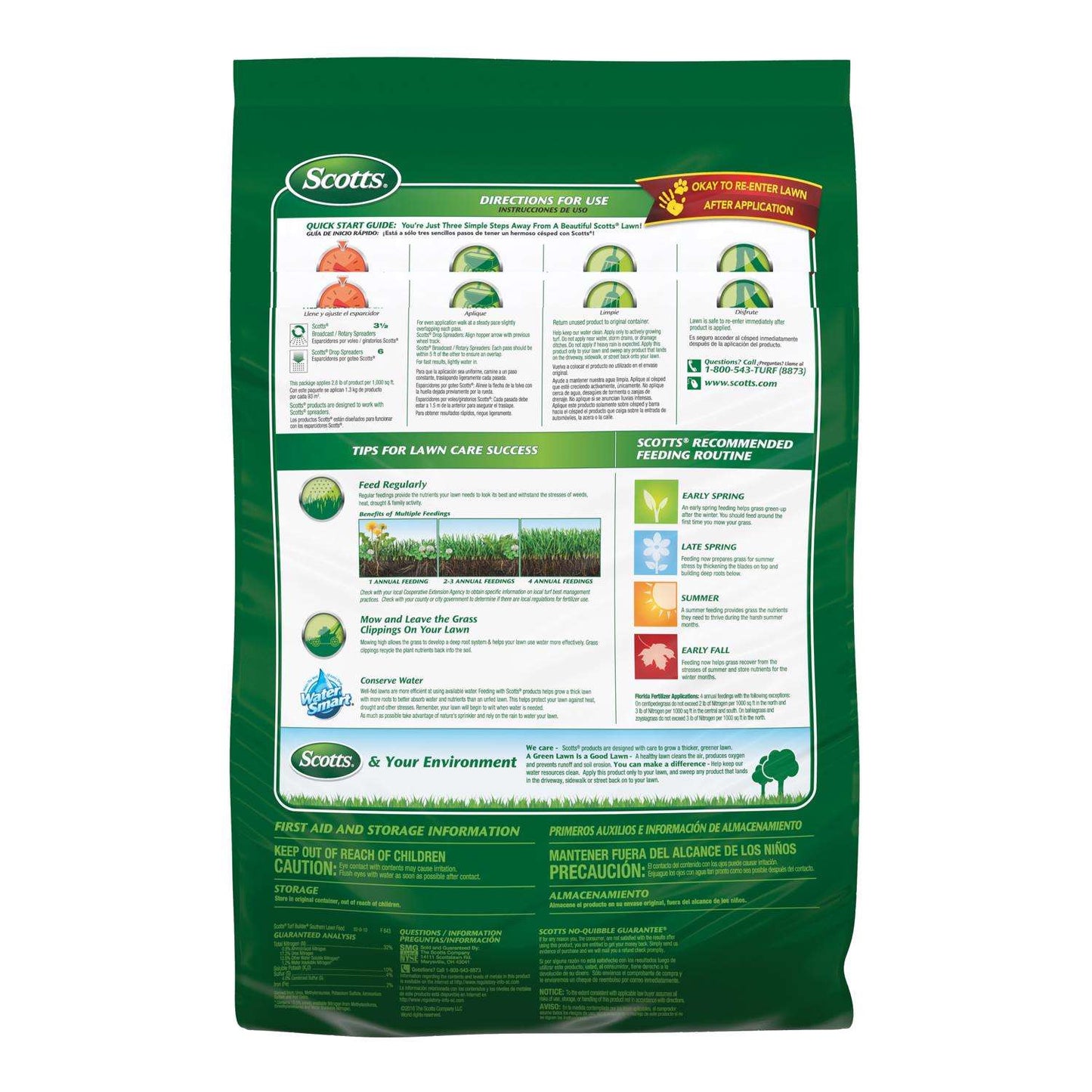  Scotts Turf Builder Southern All-Purpose Lawn Fertilizer For All Grasses 15000 Sq Ft
